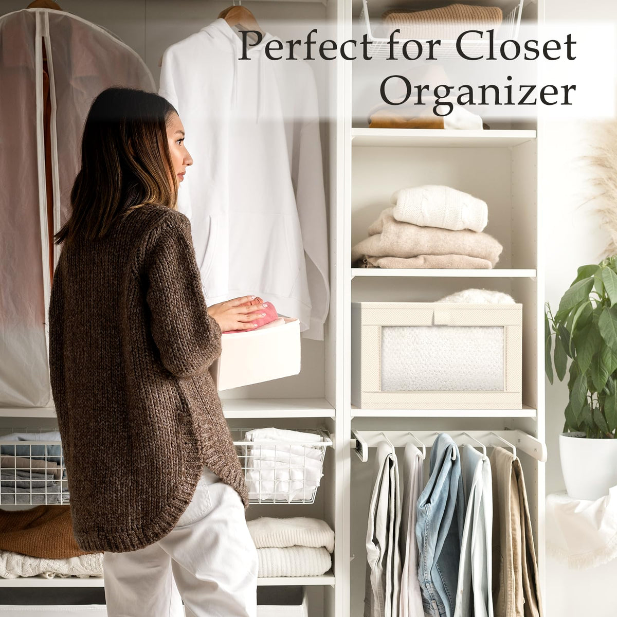 6 Pack Linen Closet Organizers and Storage (6 Count)