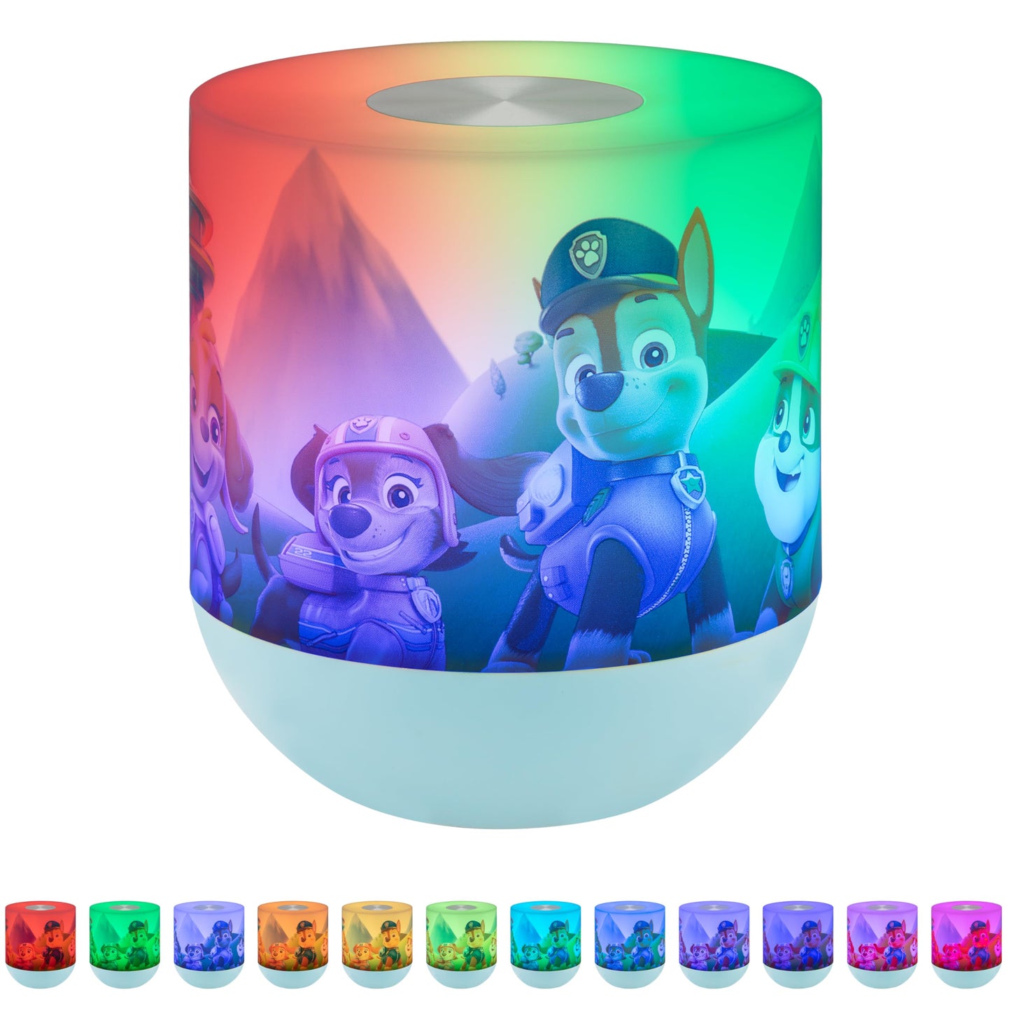 Lights By Night Paw Patrol Tabetop Lamp Color-Changing Dimmable White Light Color-Changing - Ideal for Children's Bedroom, Bathroom, Playroom - USB Powered - 81918