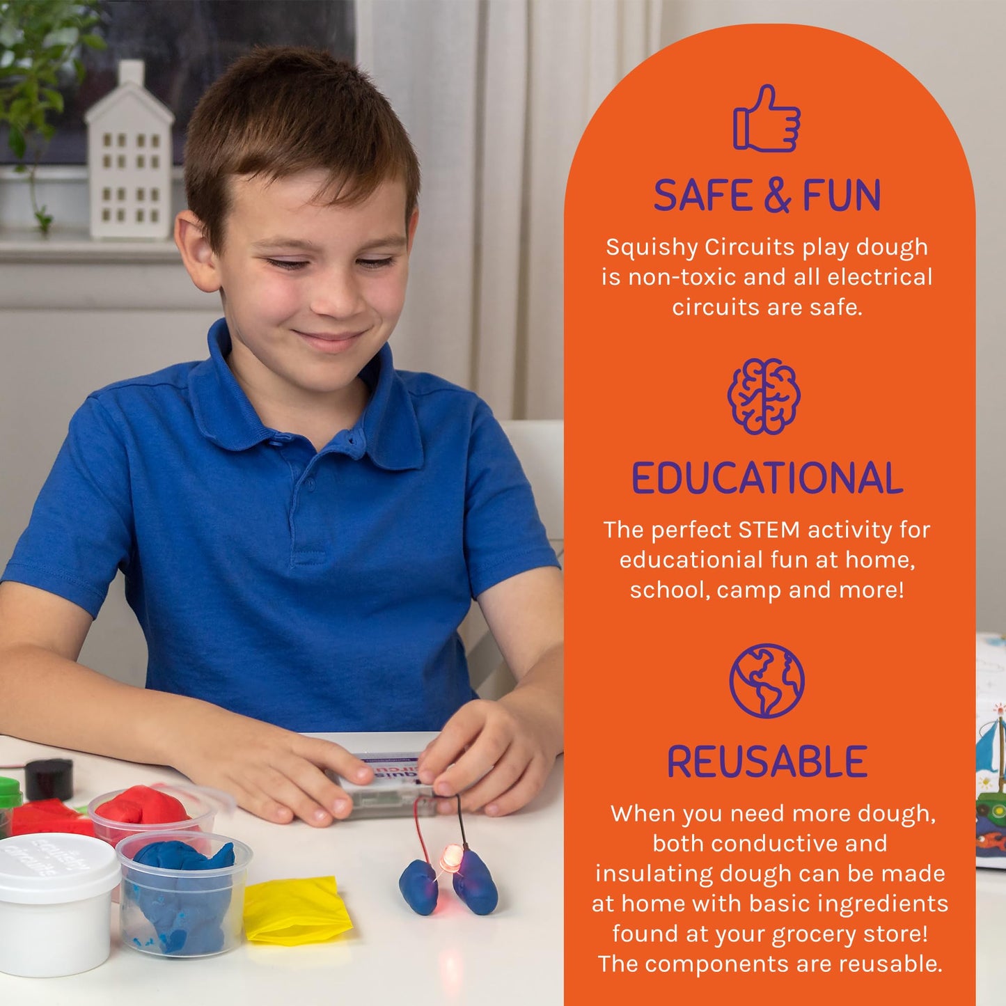 Squishy Circuits Standard Kit - Explore Electrical Circuits with Play Dough - STEM Science Kits for Kids Age 8-12 - Fun and Educational at Home, Classroom, Camp, and More!