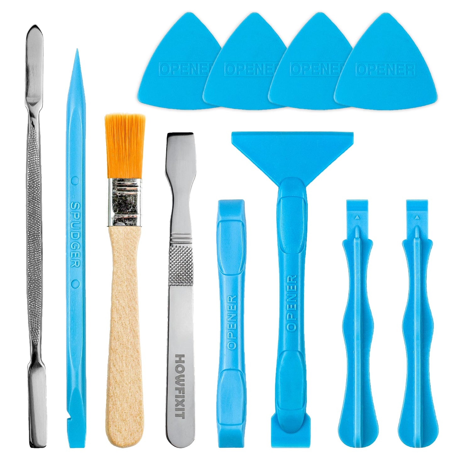HowFixit 12-in-1 Electronics Opening Tool Kit, Professional Anti-Static Spudger Set with Plastic & Metal Pry Tools for Laptop, MacBook, PC, PS4, PS5, Xbox, Switch, Controller Repair