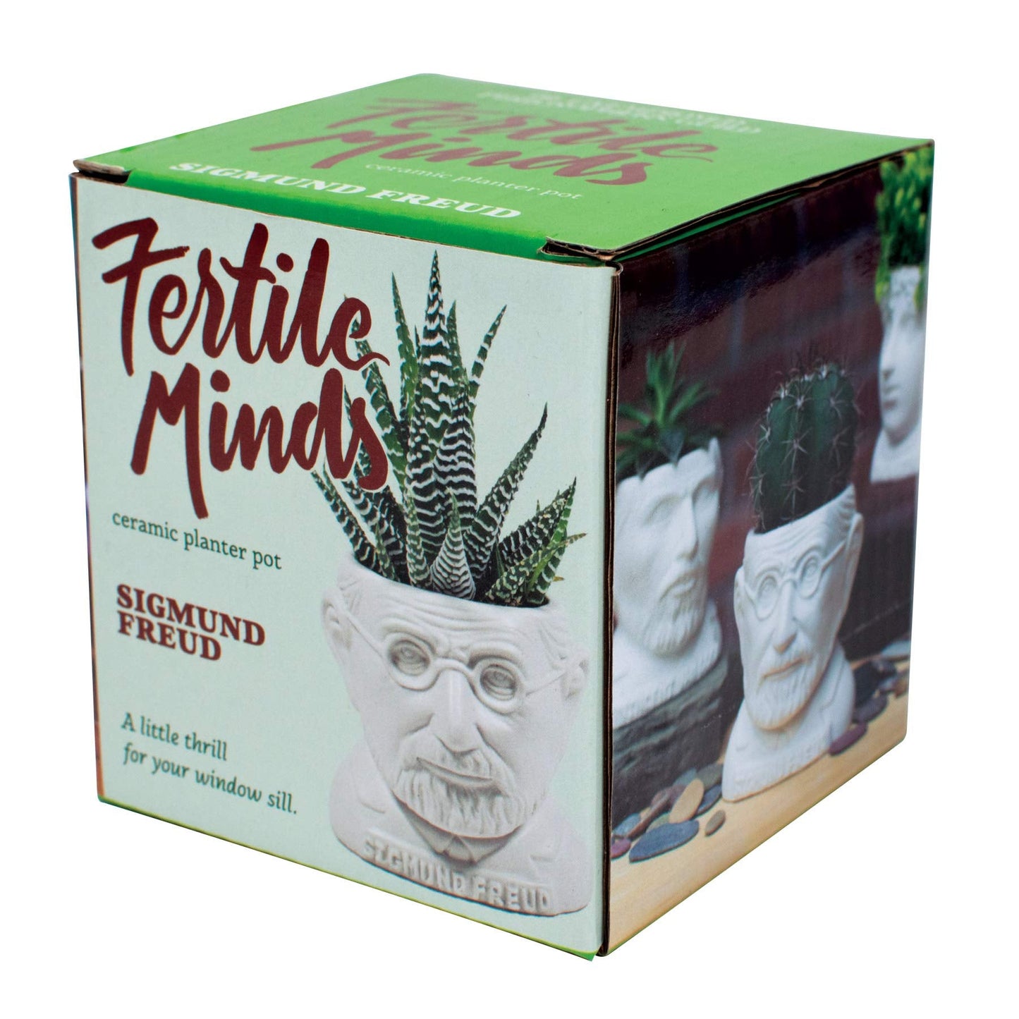 The Unemployed Philosophers Guild Sigmund Freud Bust Ceramic Planter