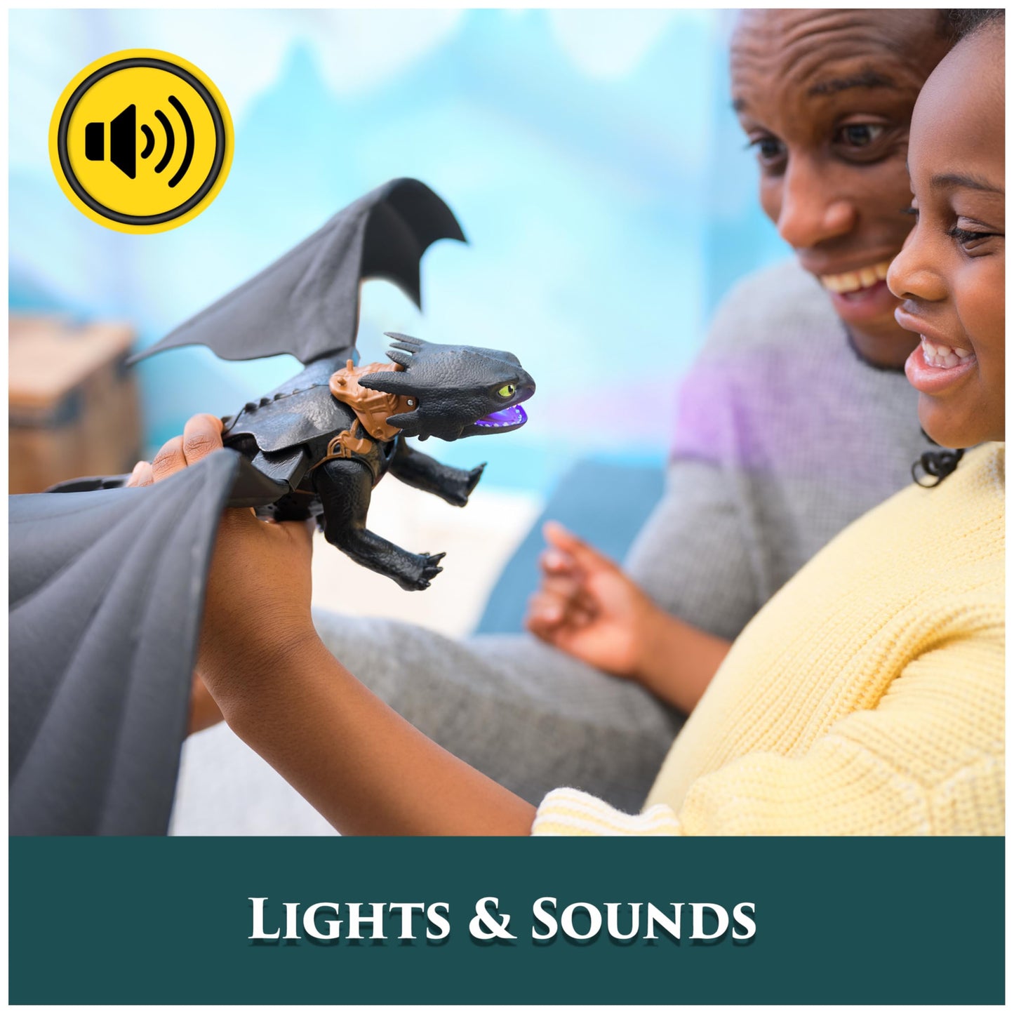 DreamWorks Dragons, How to Train Your Dragon, Ultimate Plasma Blast Toothless, 25” Wings with Lights & Sounds Action Figure, Kids Toys for Boys Ages 4 and up