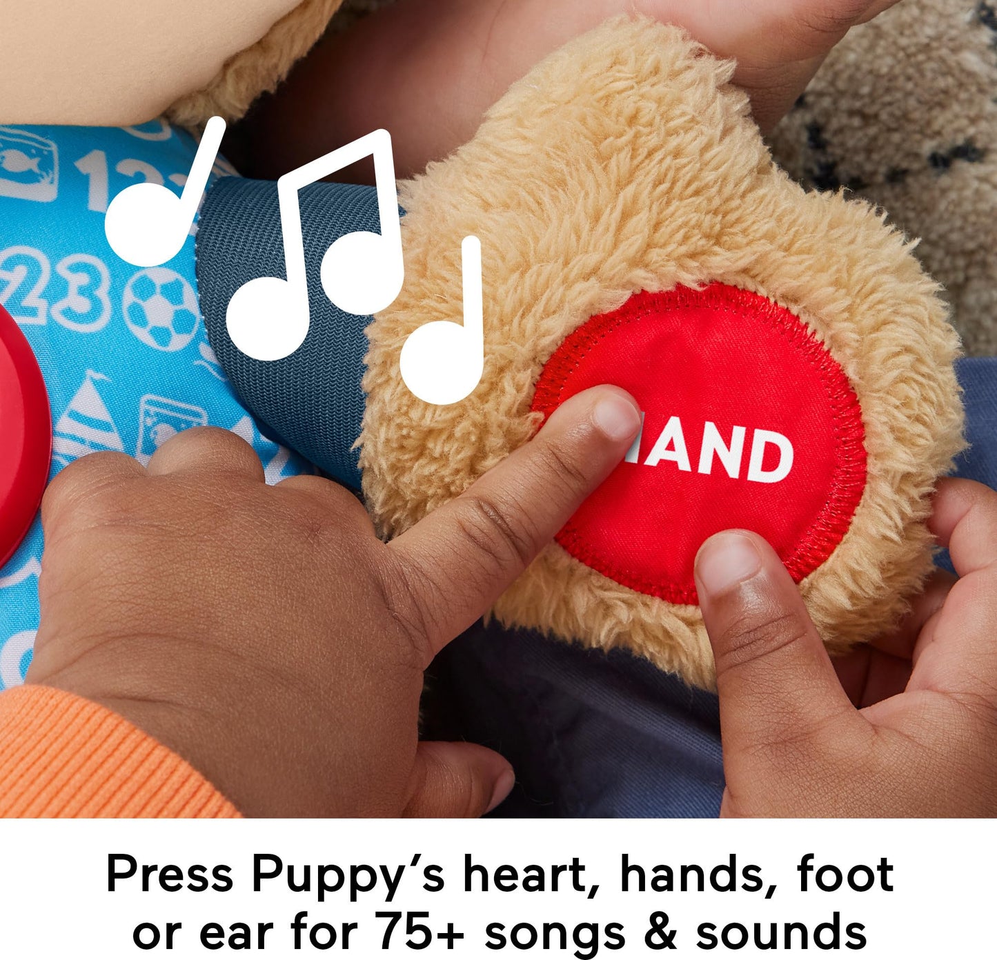 Fisher-Price Laugh & Learn Baby Learning Toy, Smart Stages Puppy, Plush with Lights Music and Educational Content for Ages 6M+