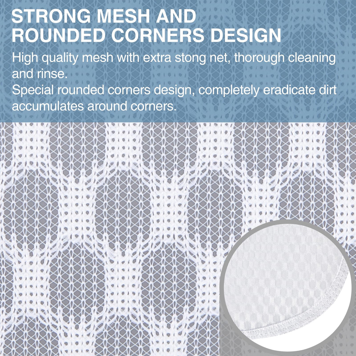 3 pcs Durable Honeycomb Mesh Laundry Bags for Delicates 3 Large (3 Count)