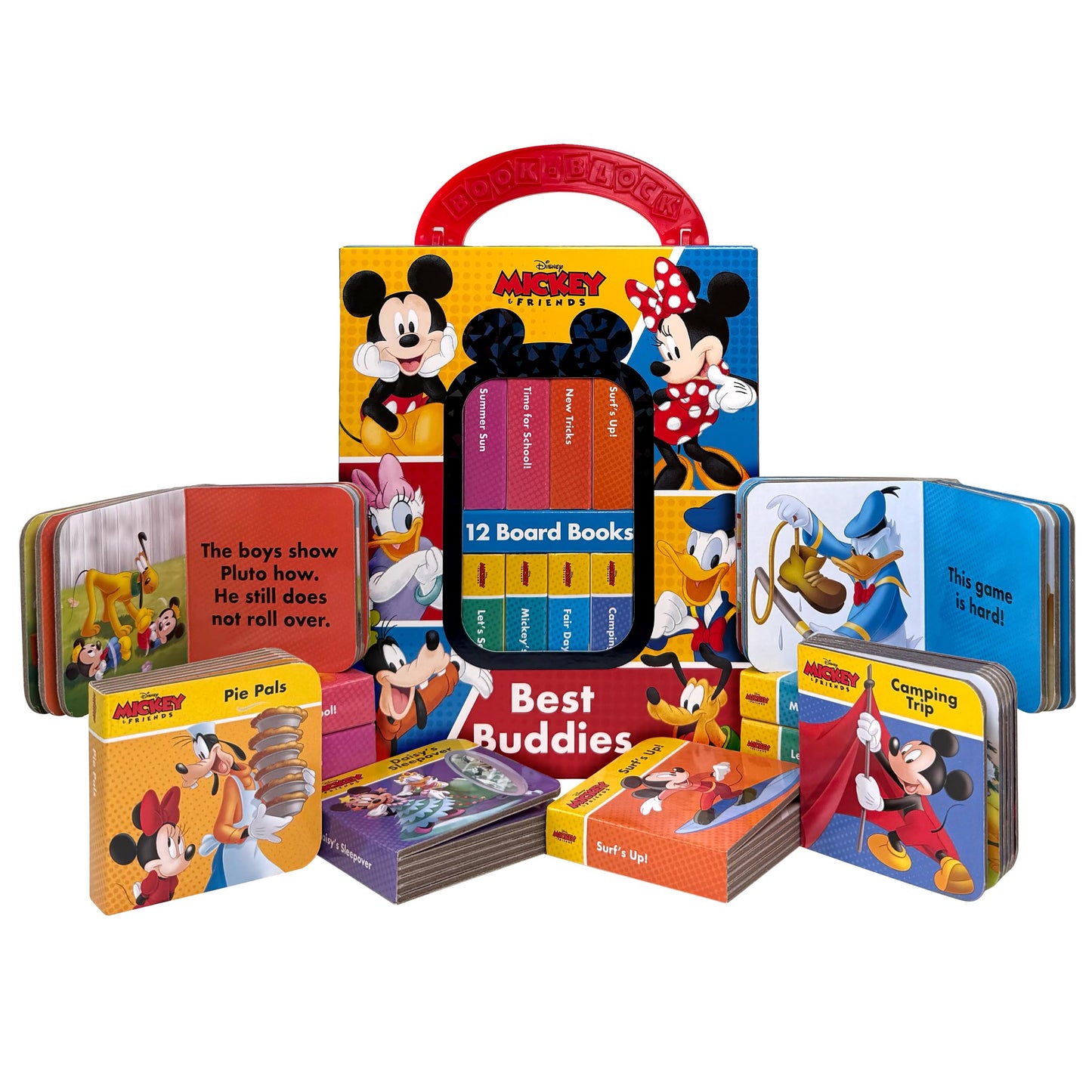 Mickey Mouse & Friends Mickey, Minnie and More! - My First Library Board Book Block 12-Book Set - PI Kids