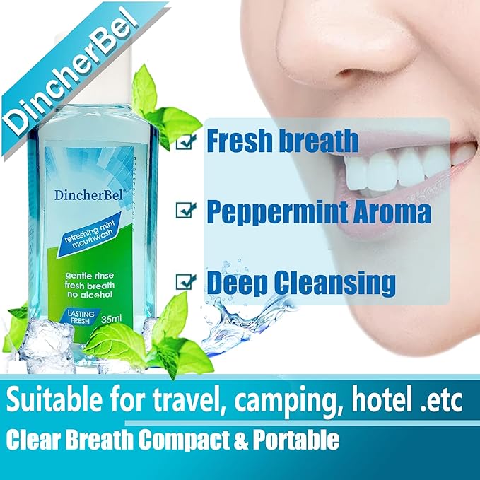 Mouthwash Travel Size, Portable Original Mint Mini Mouthwash Bulk, 35ml/1.2oz (288Pack, Mint)