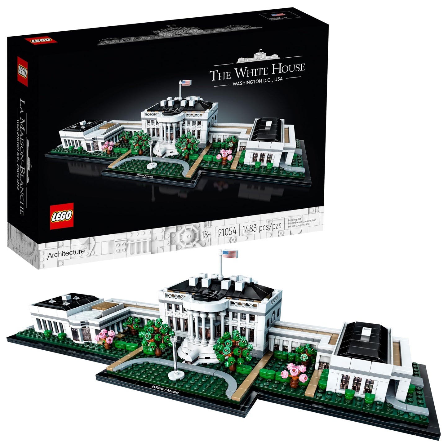 LEGO Architecture Collection: The White House 21054 - Model Building Kit, Creative Set for Adults and Teens, Energizing DIY Project, Iconic Presidential Office, Great Collectible Gift for Father's Day