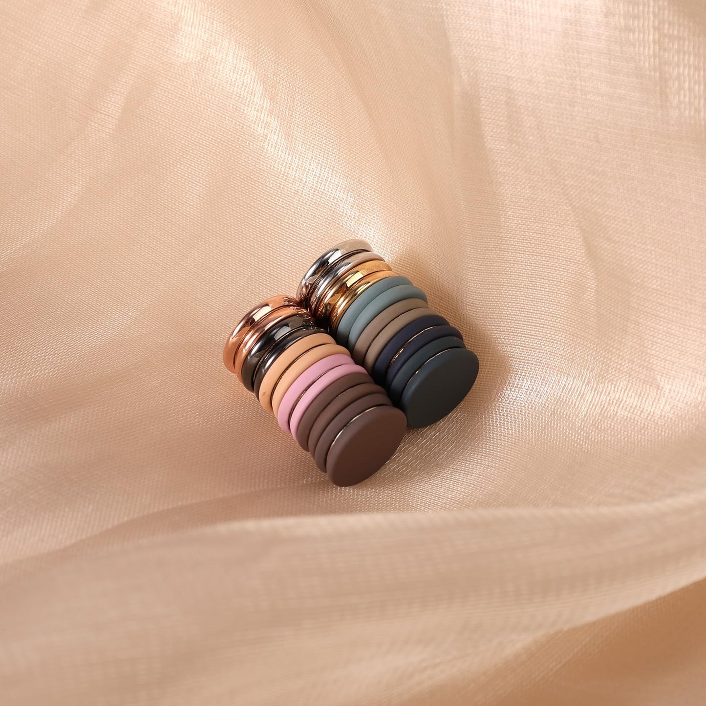 12pcs Strong Hijab Magnetic Pins, Colorful No-Snag Brooch Pins Pinless Scarf Clasp Multi-Use Hijab Magnet Buttons for Women Clothes Dress Secure Invisible Hold