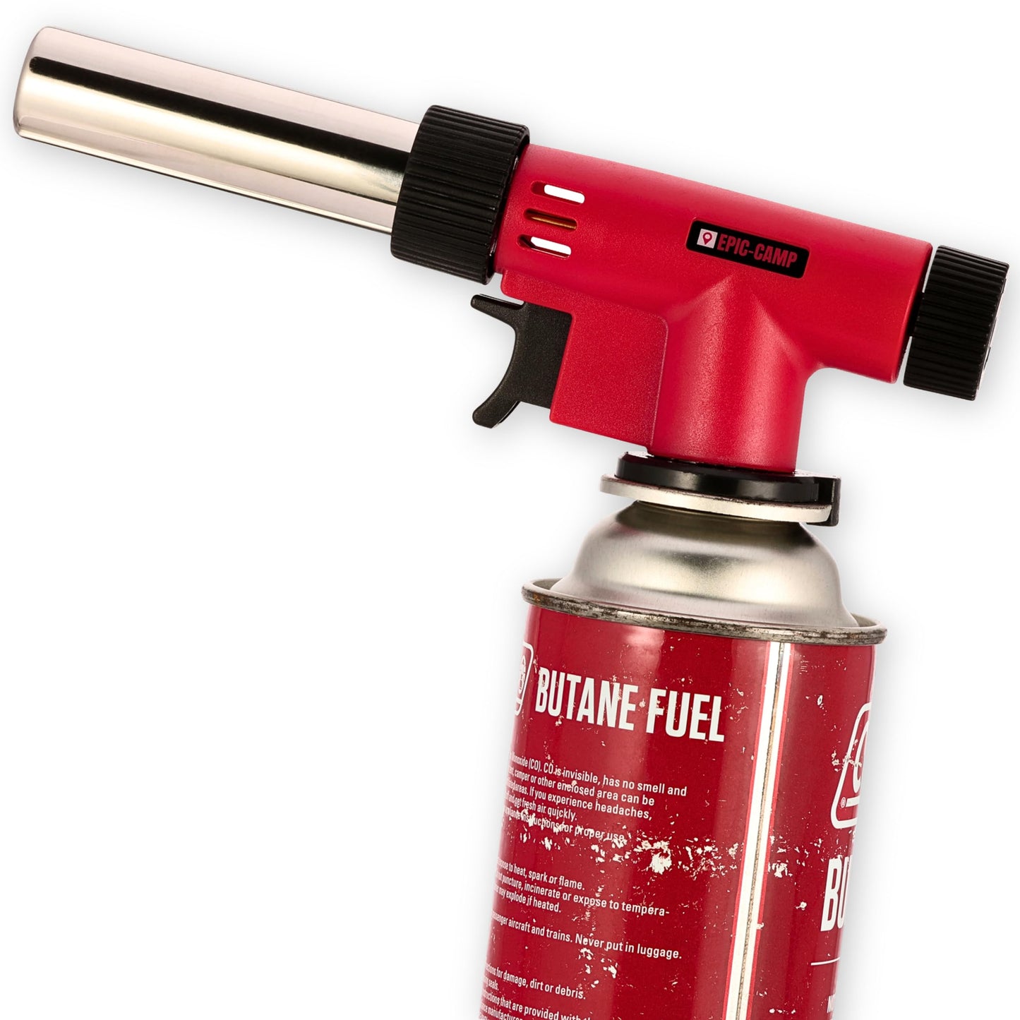 Butane Torch Lighter – Refillable Culinary Kitchen Torch for Creme Brulee, Cooking, BBQ, Baking, Camping – Adjustable Flame (Butane Fuel Not Included)