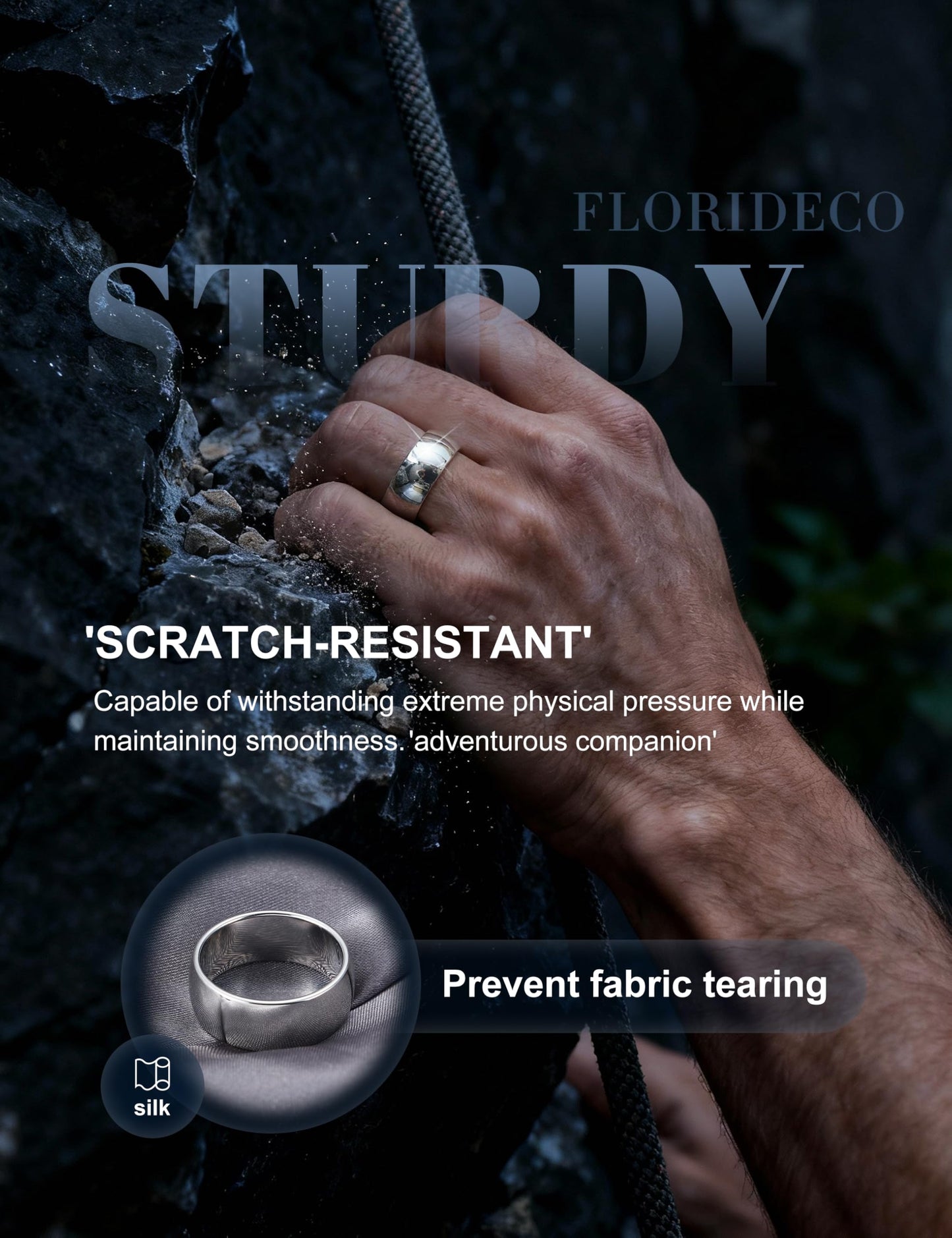 Florideco 8mm Stainless Steel Ring Wedding Bands for Women Mens Ring Wedding Band Plain Dome High Polished Size 6
