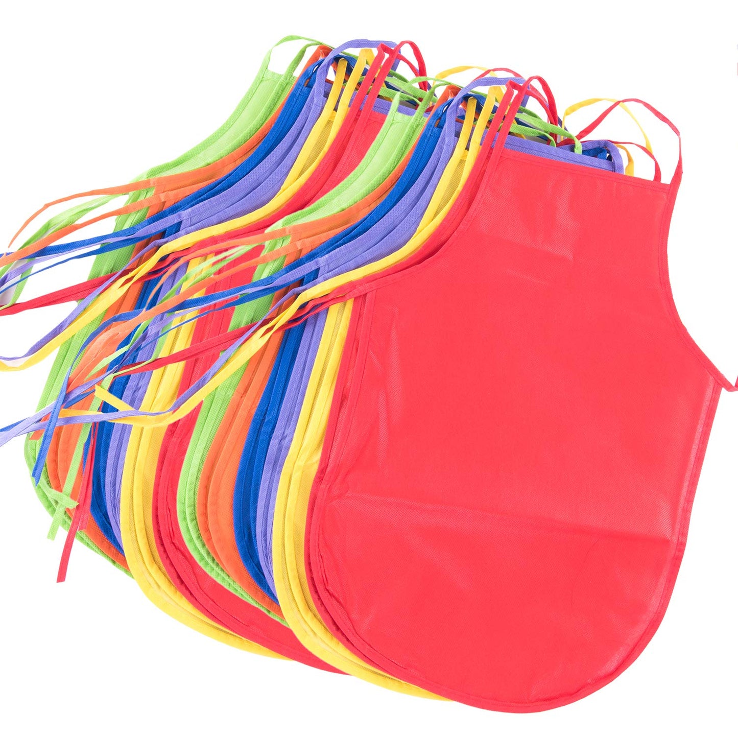 Super Z Outlet Children's Artists Fabric Aprons - Kitchen, Classroom, Community Event, Crafts & Art Painting Activity (Assorted 24pcs)