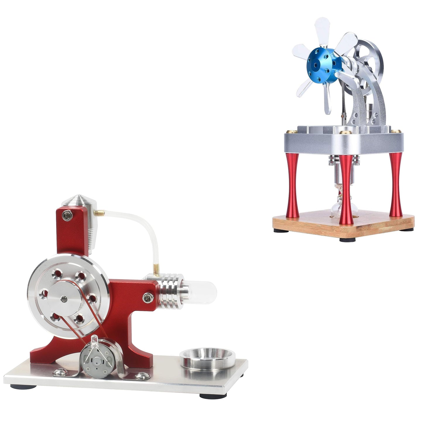 Sunnytech Hot Air Stirling Engine Motor Model Educational Toy Electricity Generator Colorful LED SC005-M16-CF