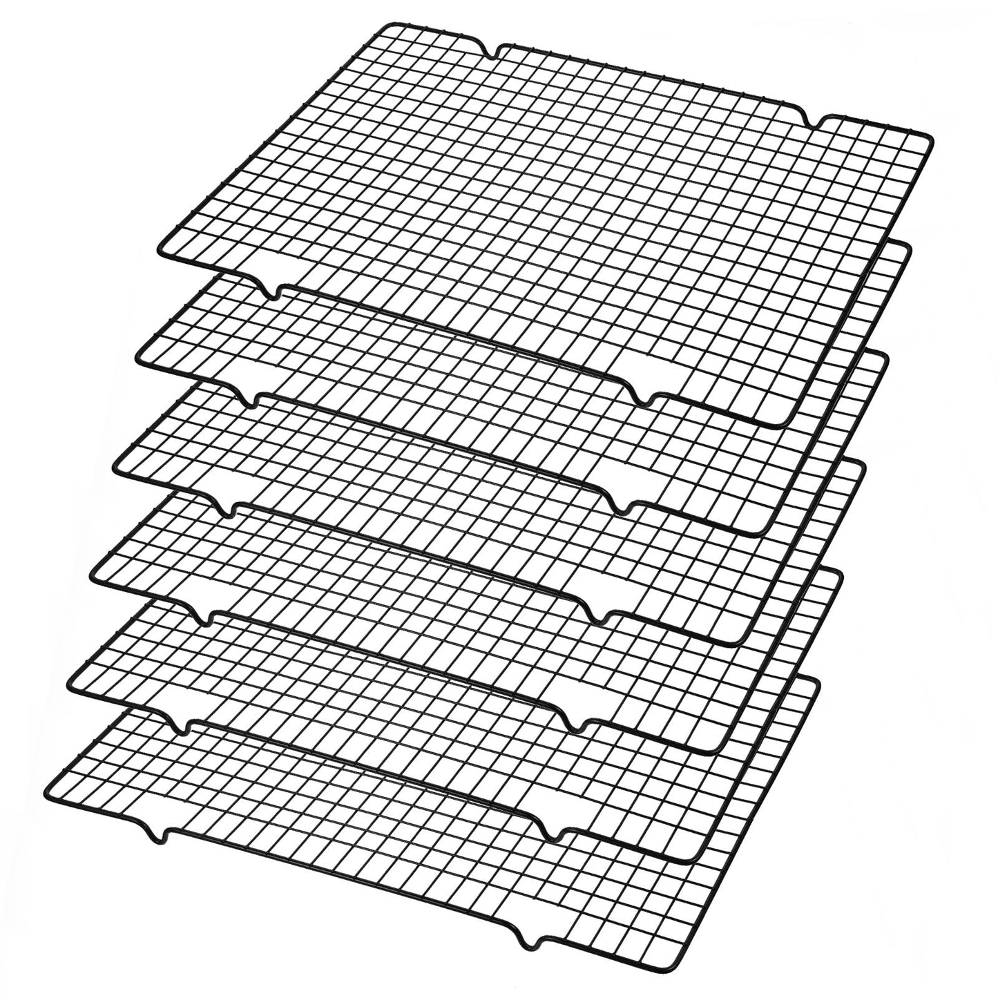 6 Packs Cooling Racks 16"x10" Baking Rack for Cooking and Baking Oven Wire Rack Cooling Drying Roasting Rack Heavy Duty Baking Rack for Roasting Cooking Grilling Drying