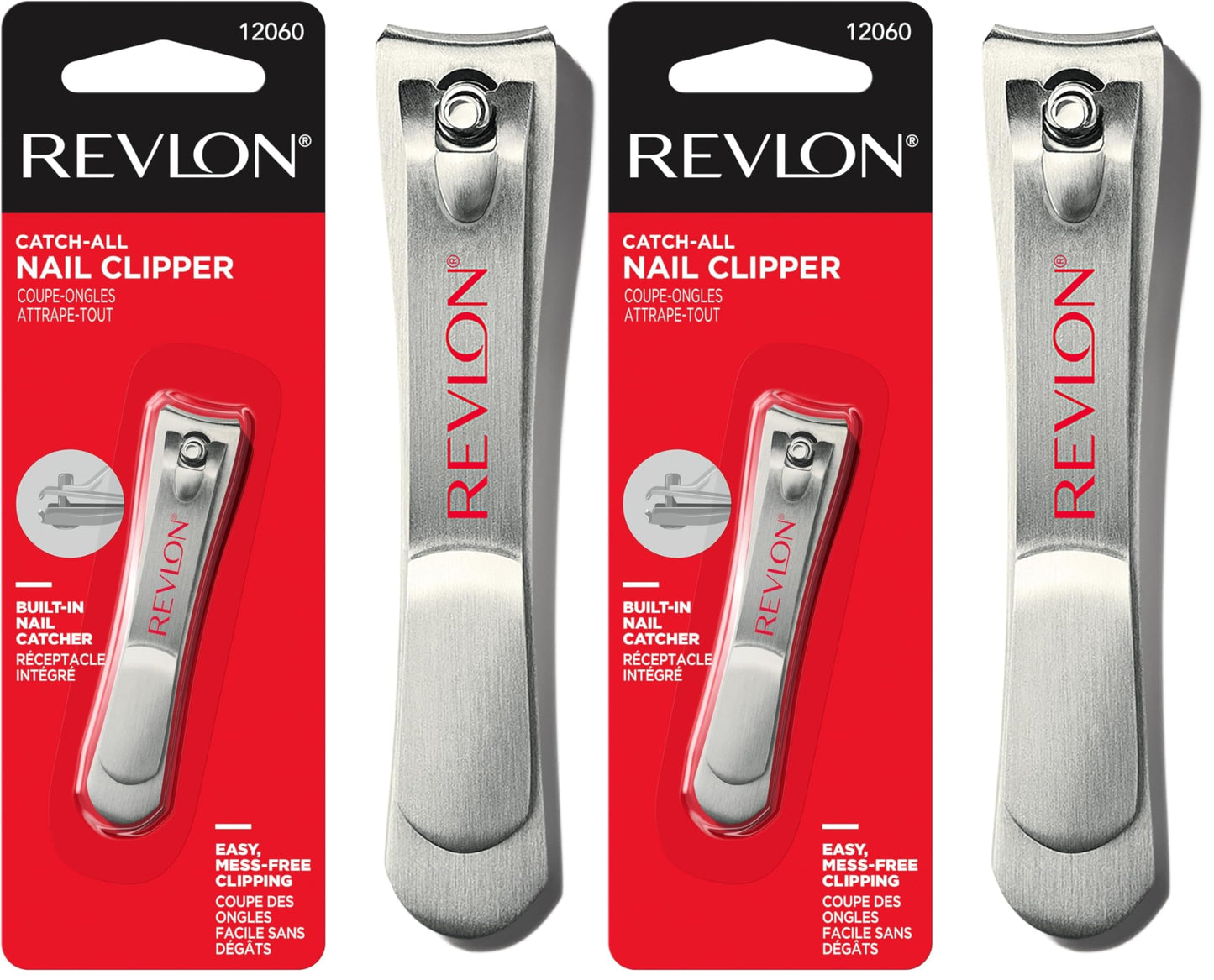 Revlon Catch-All Nail Clipper, 1 Count (Pack of 2)