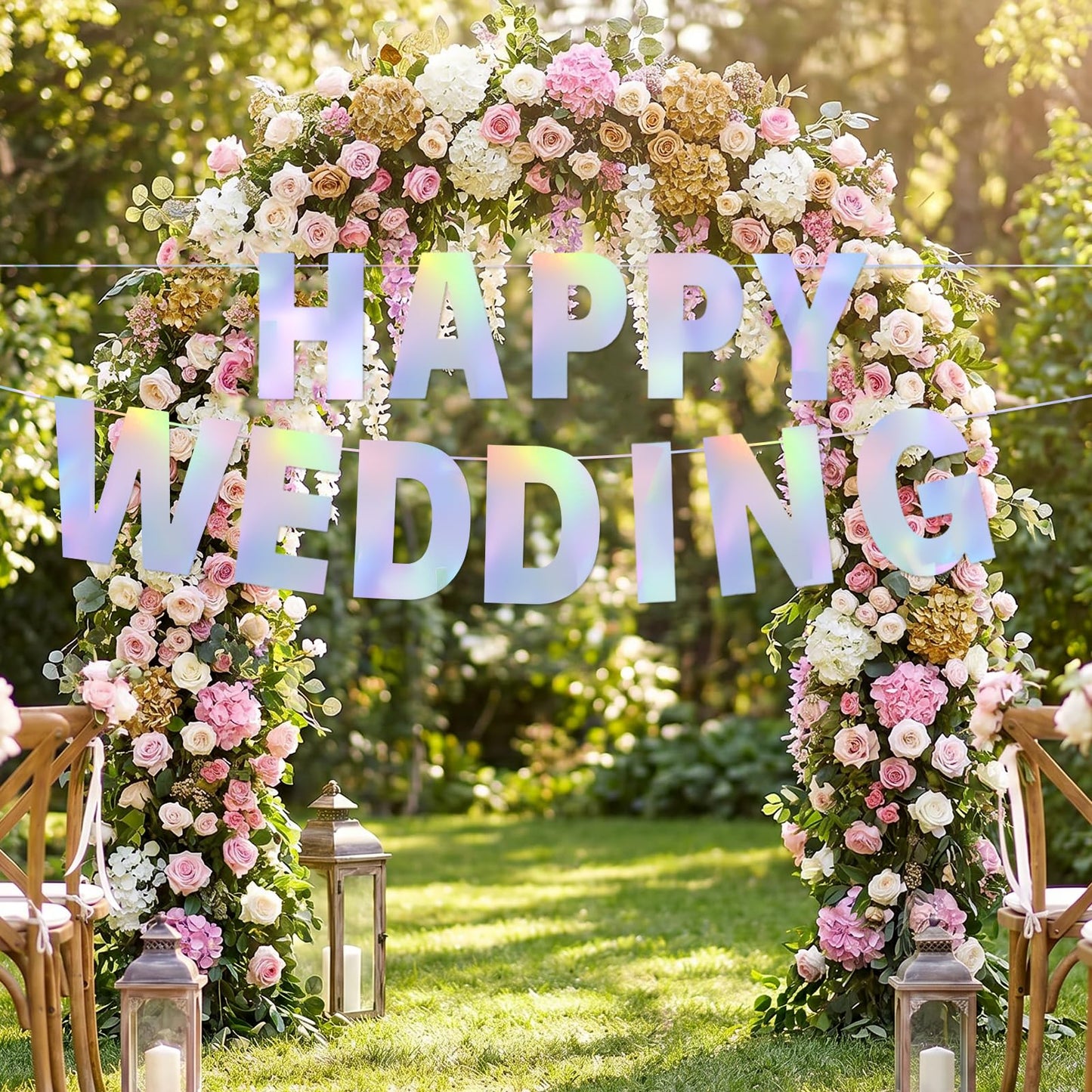 109 Pcs A-Z Custom Banner Kit Laser Silver Glitter Letters and Numbers DIY Make Your Own Banner Personalized Customizable Birthday Graduation Wedding Baby Shower Congratulations Banners Party Decorations