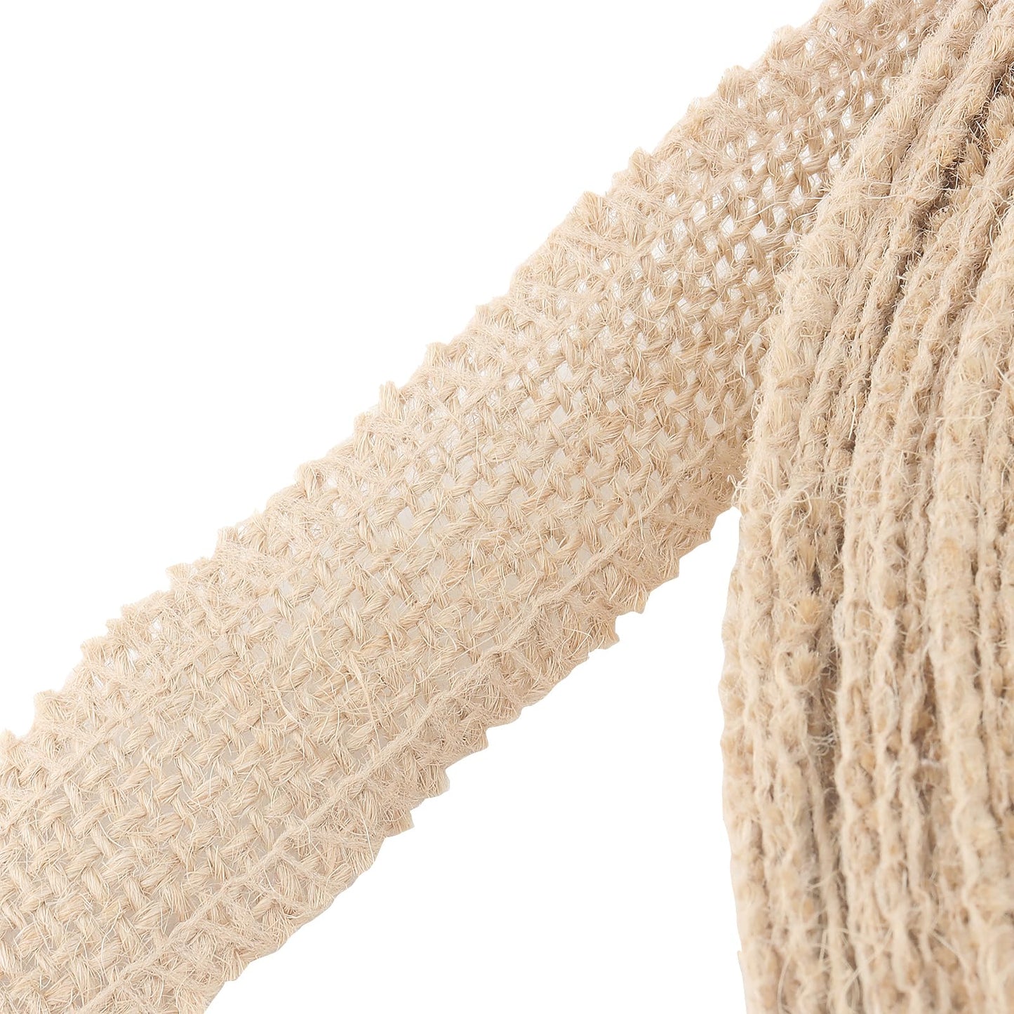 SENJEOK 82 Yard 1 Inch Burlap Ribbon Roll, Jute Fabric Crafts Ribbon for Art, DIY Crafts, Decoration