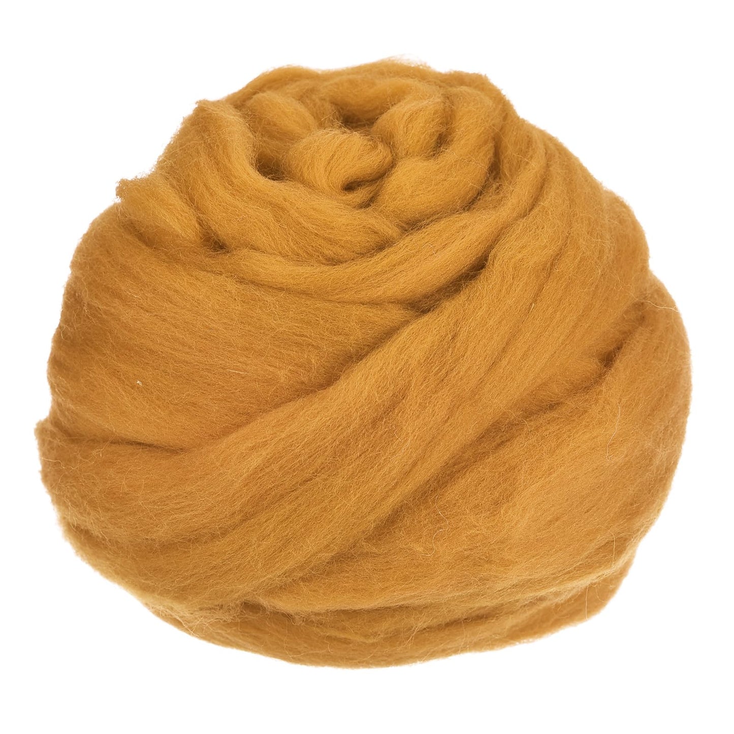 uxcell Needle Felting Wool, 8.5 Oz Nature Fibre Wool Yarn Roving for Wet Felting, Handcrafts, DIY Materials (Brown Yellow)