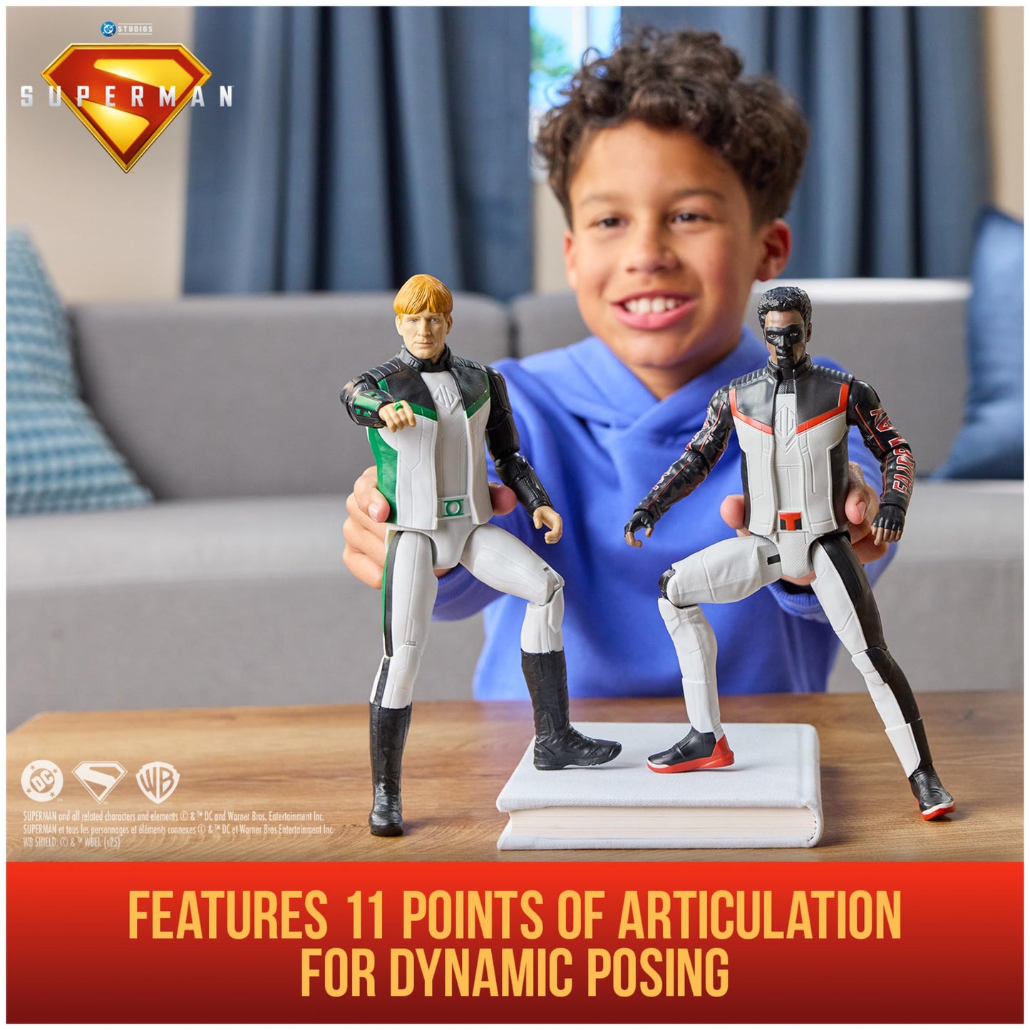 DC Comics, Superman, Green Lantern, Hawkgirl, and Mr. Terrific 4-Pack, 12-Inch Action Figure Set, Superhero Toys for Kids Ages 4 and Up