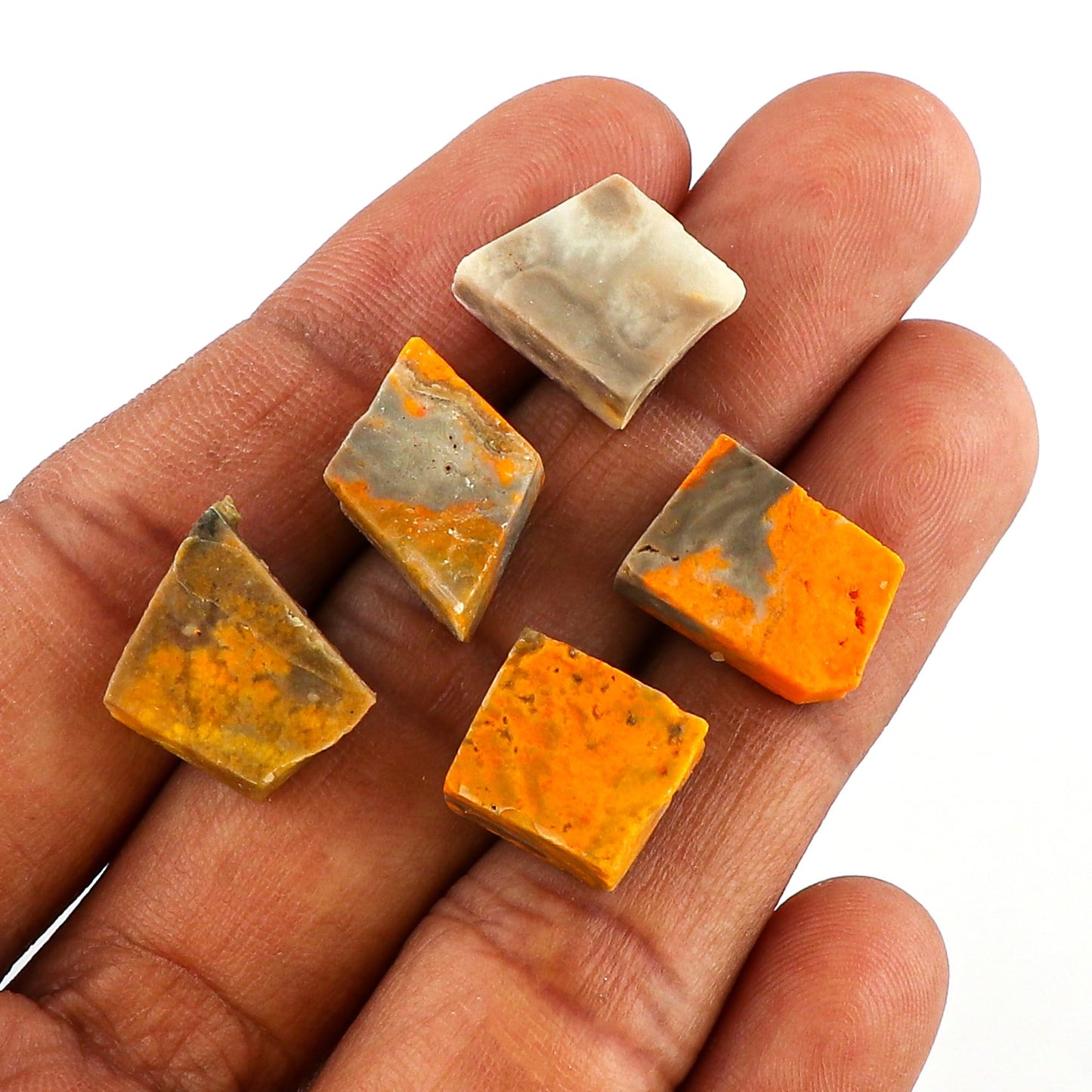 CRYSTALINES 5pcs AAA Grade Natural Raw Bumble Bee Jasper Gemstone, Wholesale Rough Stones, Bulk Loose Supplies, DIY-Jewelry Making, Artisan Crafts, Wire Wrapping, Gem Collection