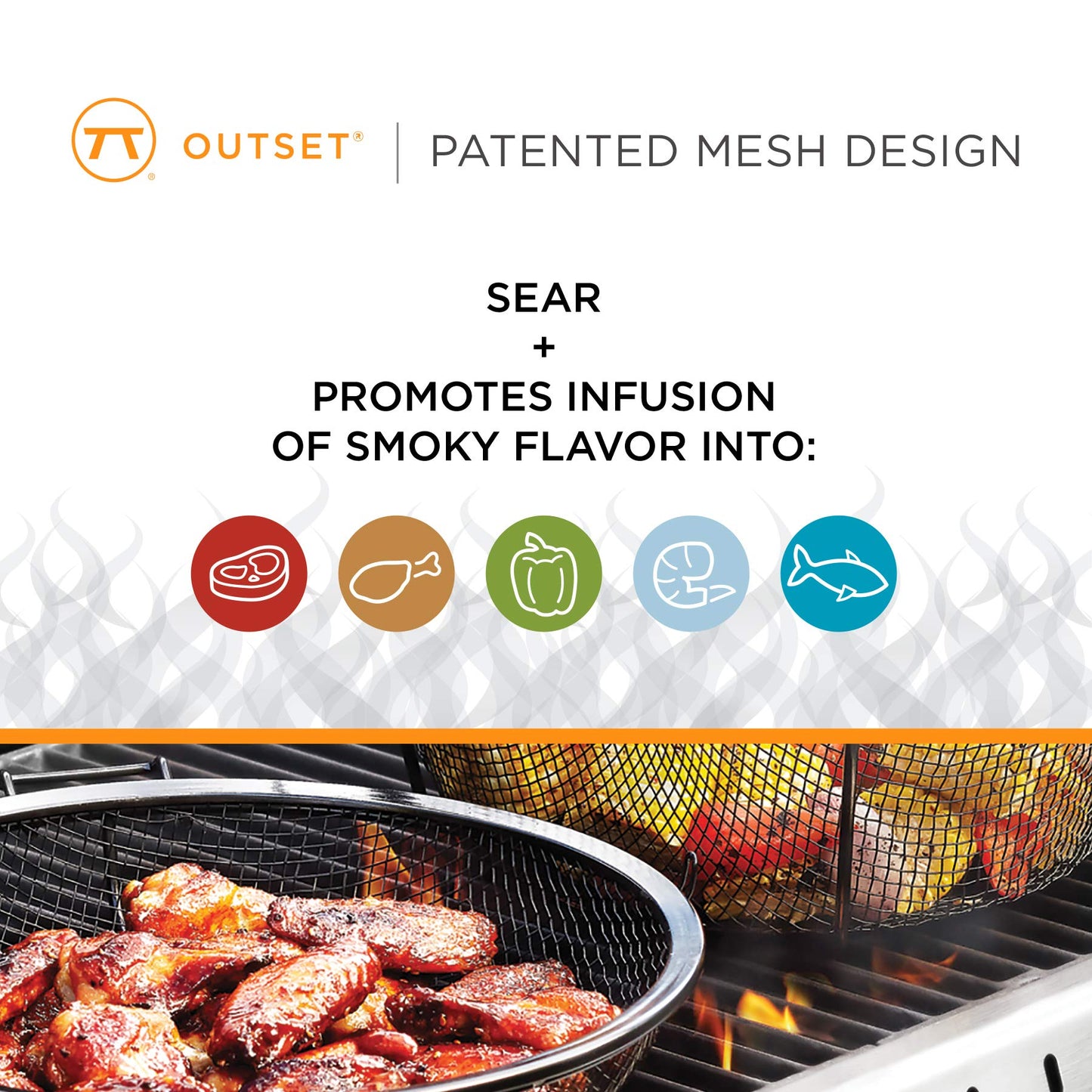 Outset 11 x 16.5 x 4.25 inches, Non-Stick Mesh Roasting Pan