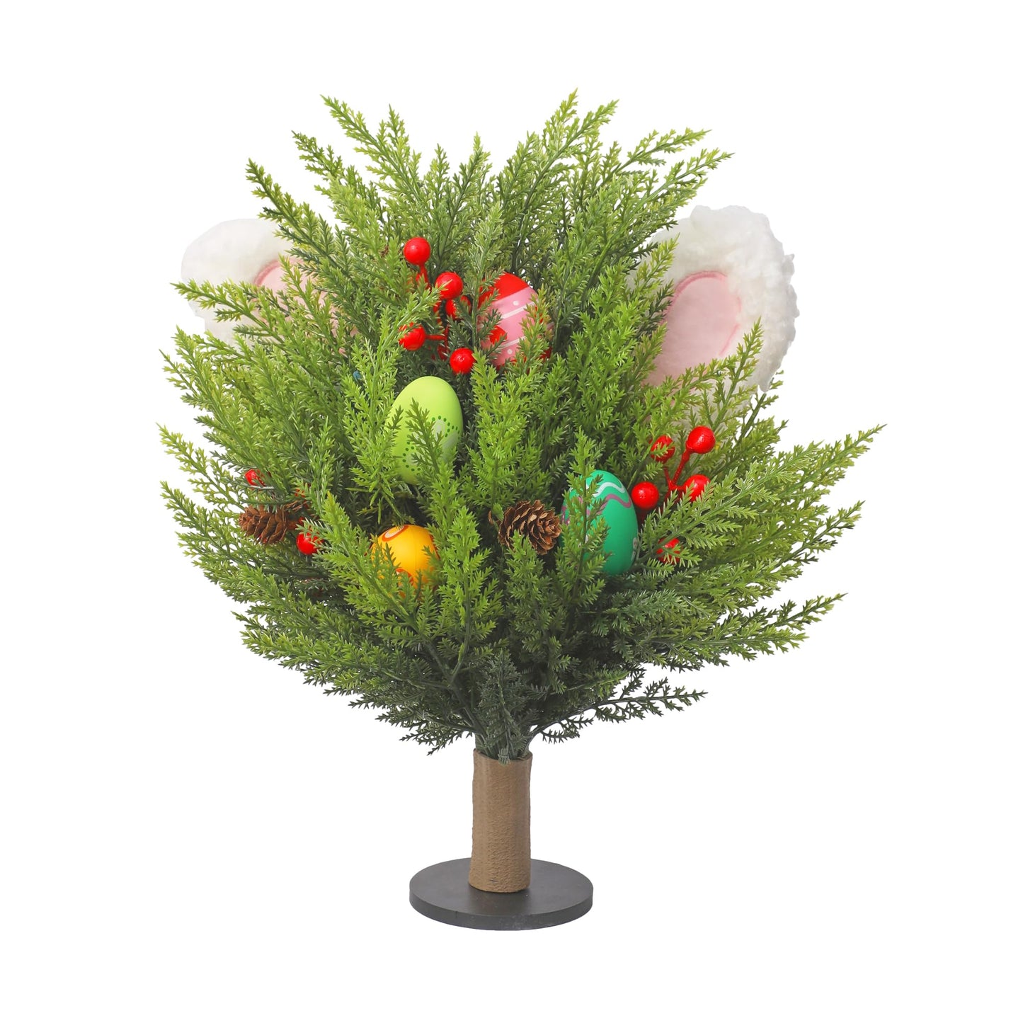 Allesgute Easter Decorations,1Pcs Artificial Easter Egg Flower Table Ornaments, Eggs Berry Picks with Bunny Ears, Easter Decorations for homeDecor, DIY, Weddings, Spring Celebrations