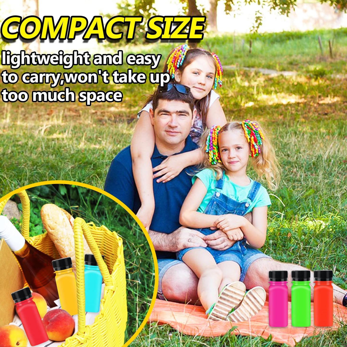 30PCS 2oz Small Plastic Shot Bottles with Caps,Reusable Clear Juice Containers,Empty Plastic Containers with 10 Funnels for Ginger Shots,Liquids,Beverages
