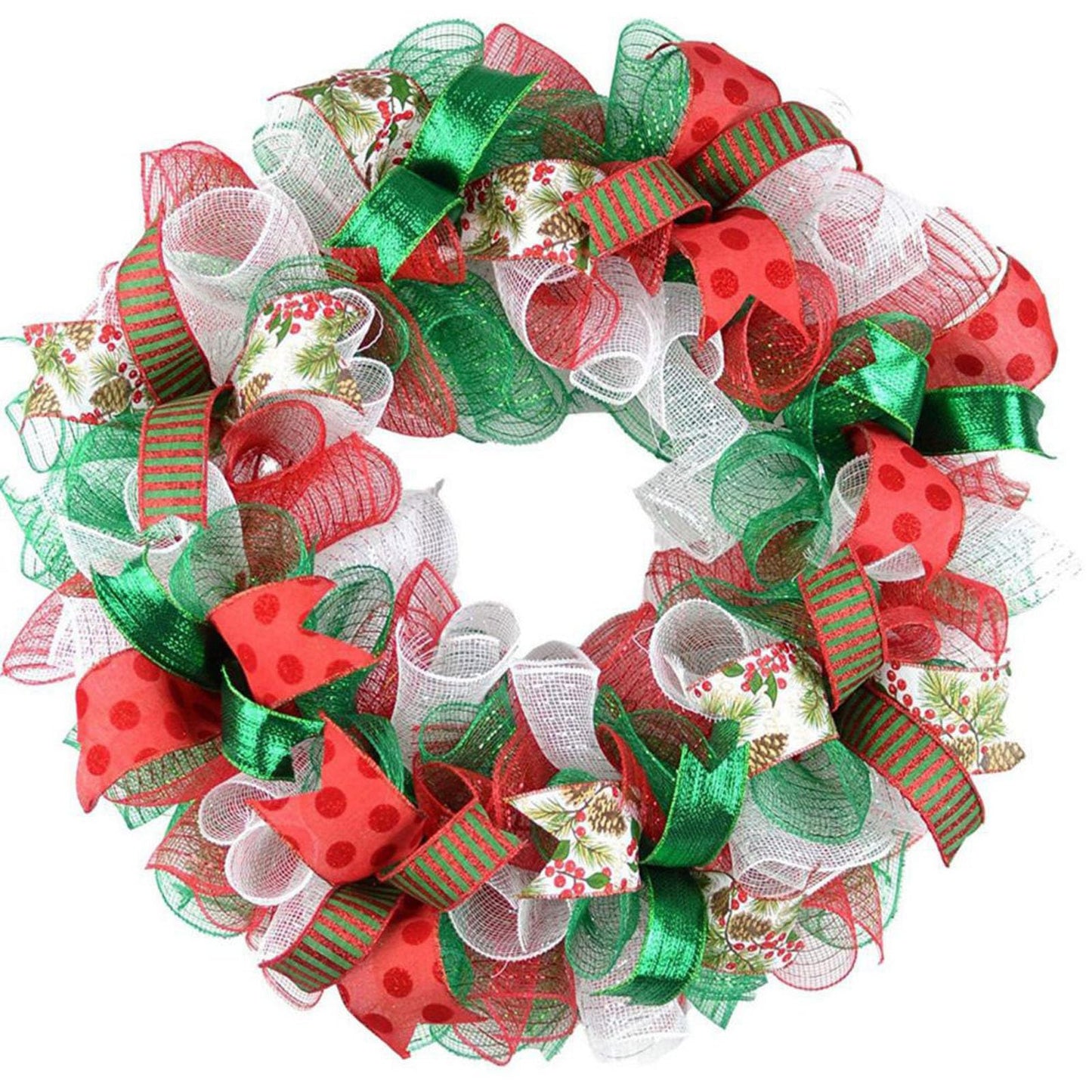 JStnana 3 Rolls Red Deco Mesh Ribbon, 6 Inch x 30FT Per Roll Metallic Foil Burlap Deco Mesh Fabric for Christmas Tree Valentines Day Easter Wedding Wreath Swags Bow Making DIY Craft