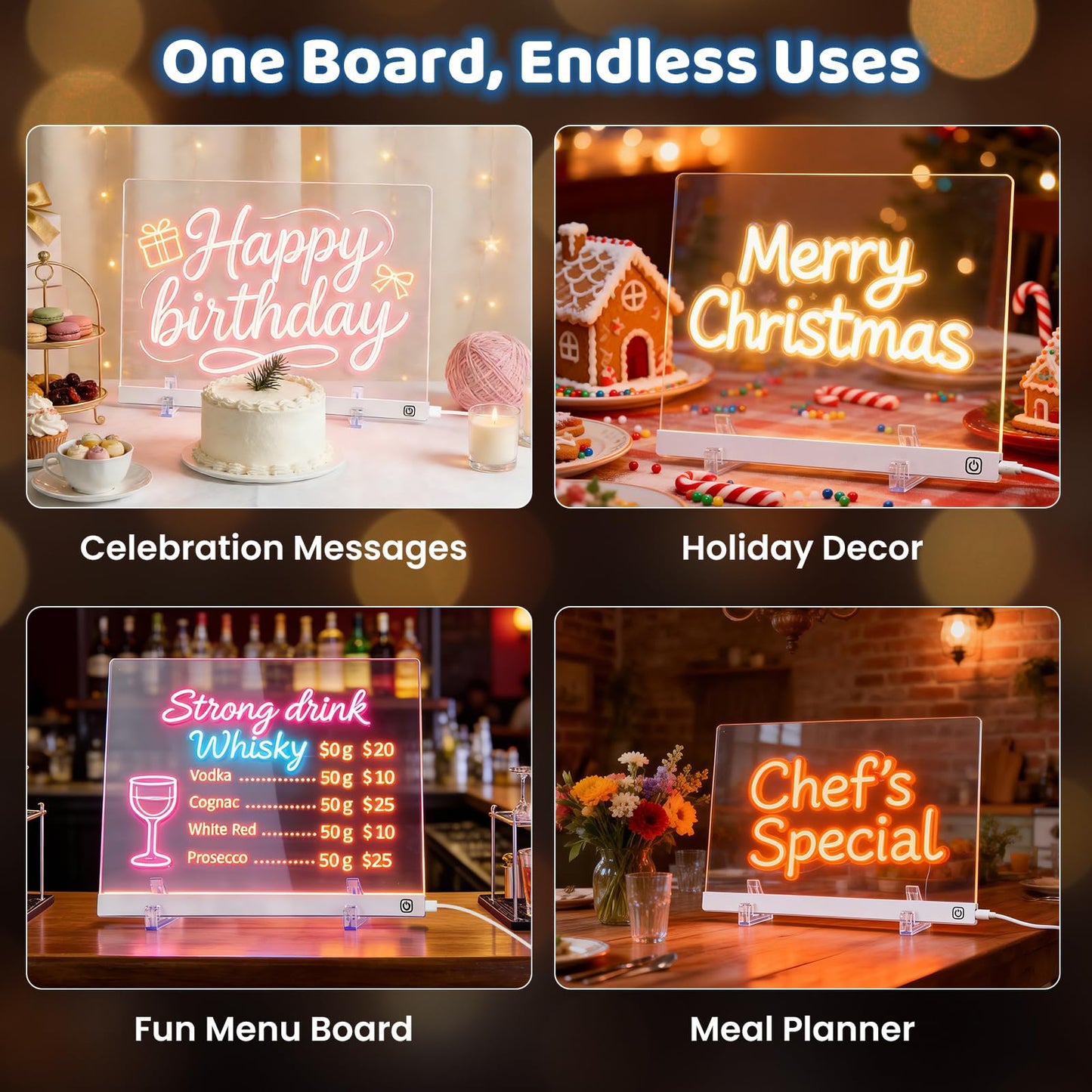 16.5" Led Drawing Board for Kids, Light Up Drawing Pad, Dry Erase Note Board with 12 Light Effects, Glow Doodle Board with 7 Markers | Screen-Free Creative Fun | Christmas Birthday Gift for Girls Toys