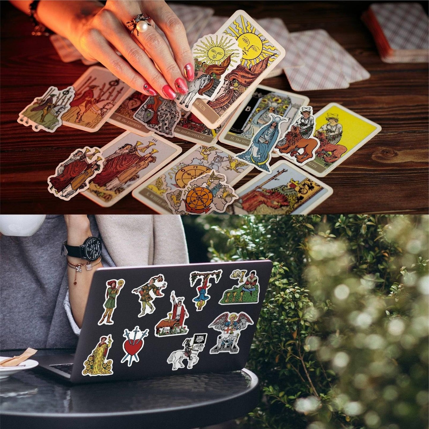 Joyppy 103 PCS Tarot Stickers for Journaling, Based on The Rider Waite Smith Tarot Cards Characters & Symbols, Astrology Occult Witchcraft Accessories Stamps Decor Gifts for Deck Beginners Learning