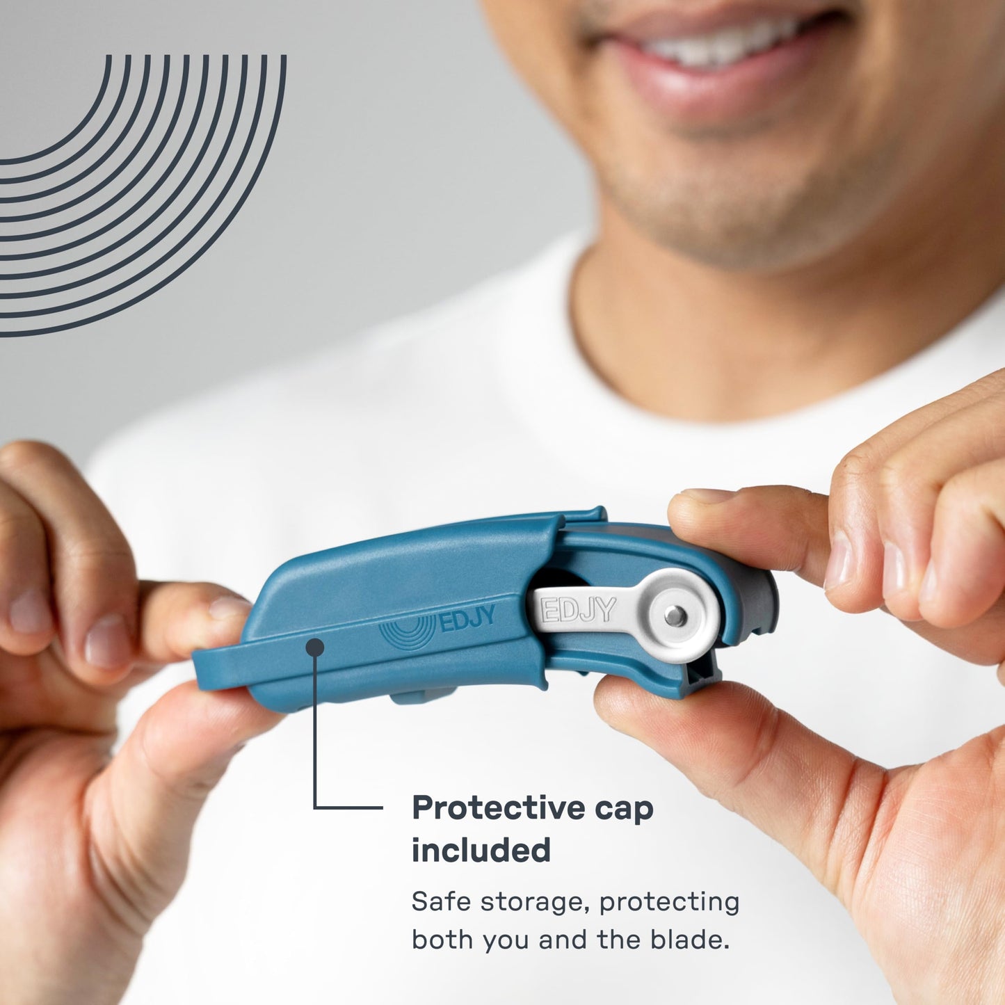EDJY Toenail Cutter - Precision Stainless Steel Nail Cutter for Toenails | Sharp Blade, Ergonomic Design, Durable & Rust-Resistant | Ideal for Large and Thick Nails | EDJY Blue