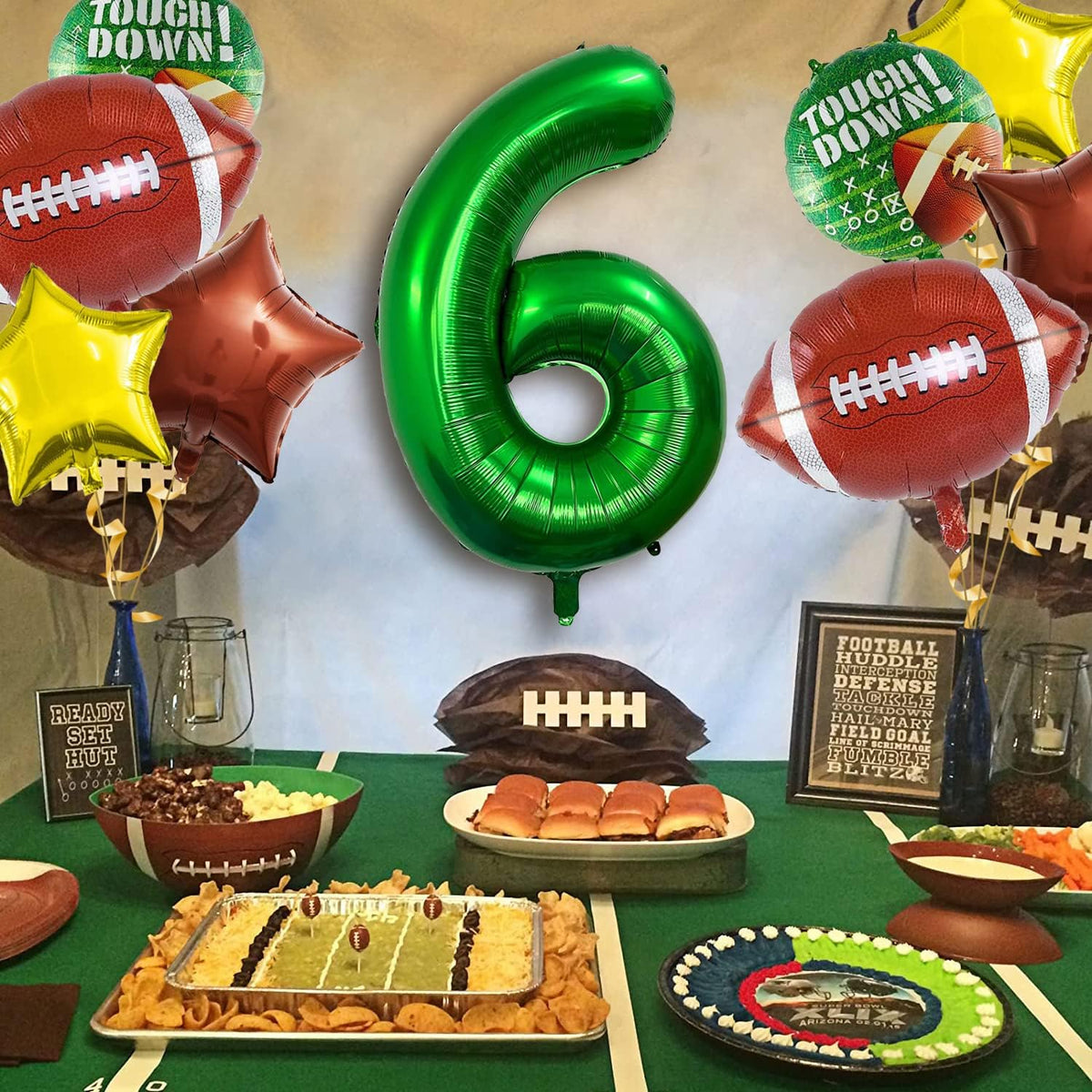Football Balloons Set Football Birthday Party Decorations Football Touchdown Sports Theme Birthday Party Decoration, Tailgate Game Day Football Theme Supplies Birthday Party Decorations
