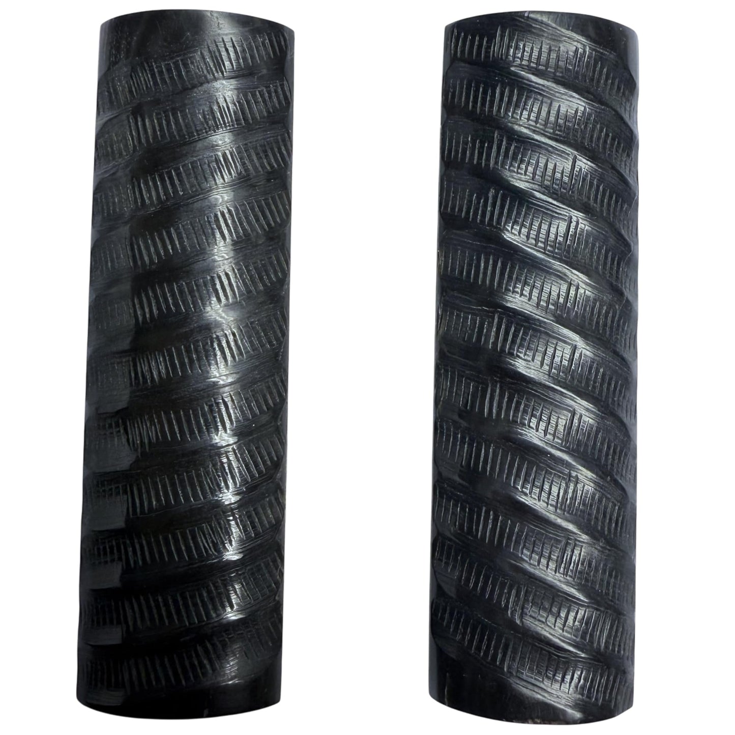 Malayan Products Buffalo Horn Scale Blanks, Knife Making Blanks, Natural Resource 5" Knife Handle Making, DIY Knife Handle Blanks, Set of 2 Scales, Handle Blanks Crafting Material Grip (Black Spiral)