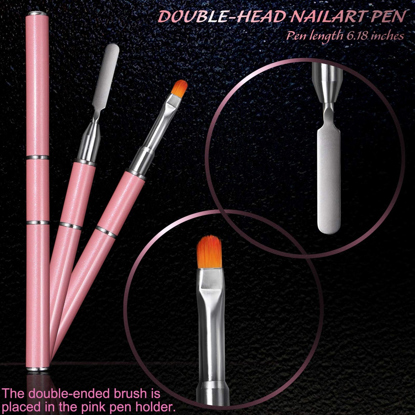 MIKIMIQI Dual Nail Forms Set Poly Gel Quick Building Nail Kit, 120Pcs Stiletto Gel Nail Molds with 10Pcs Acrylic Nail Tips Clips 1Pc Dual-Ended Poly Extension Gel Brush Nail File for Polygel Extension