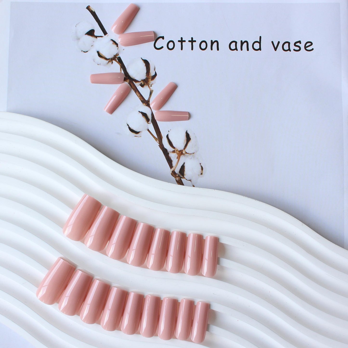 Medium Long Press On Nails Coffin Nails Press Ons Gloss, KQueenest Dark Pink Color Full Cover Long Fake Nails For Women, Thick Gel Square Tip Nails Acrylic False Nails Set, 24 Pcs