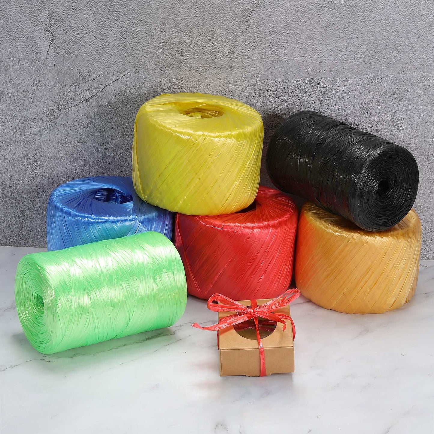 PATIKIL 400m/1312Ft Polyester Nylon Plastic Rope, 2 Pcs Twine Household Bundles Ropes Roll for Gardening Packing Crafting DIY, White