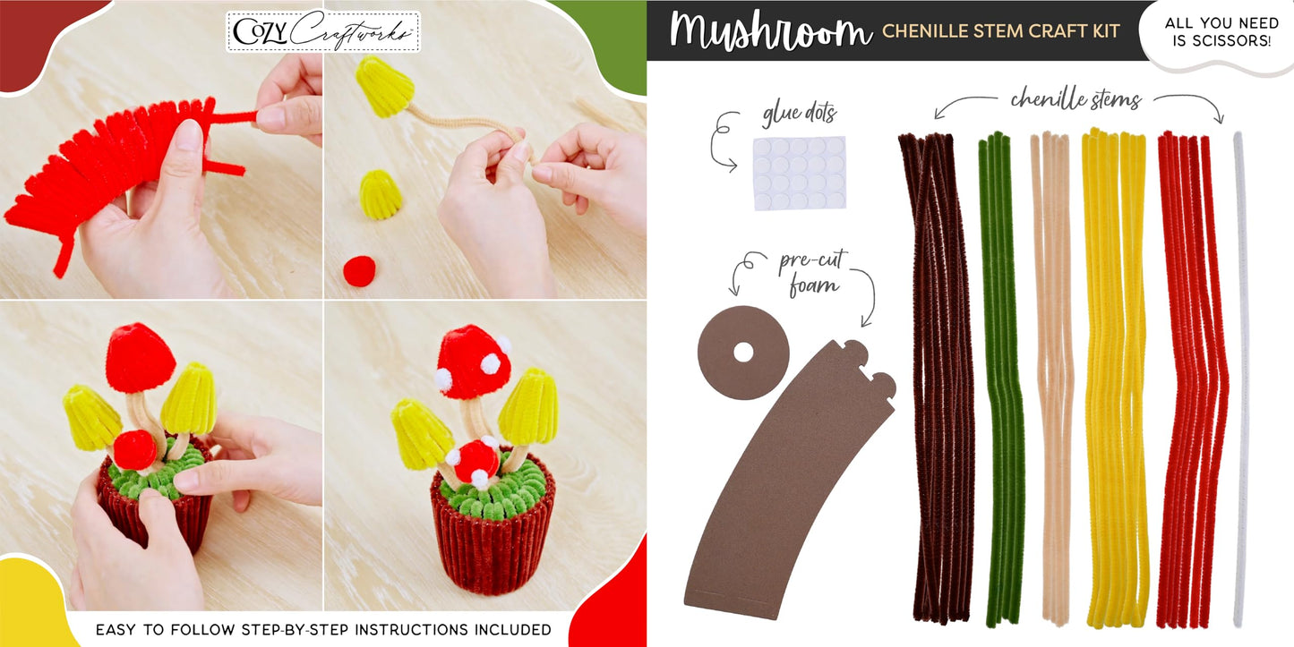 WeVeel Cozy Craftworks Chenille Stem Craft Kit (Plants)