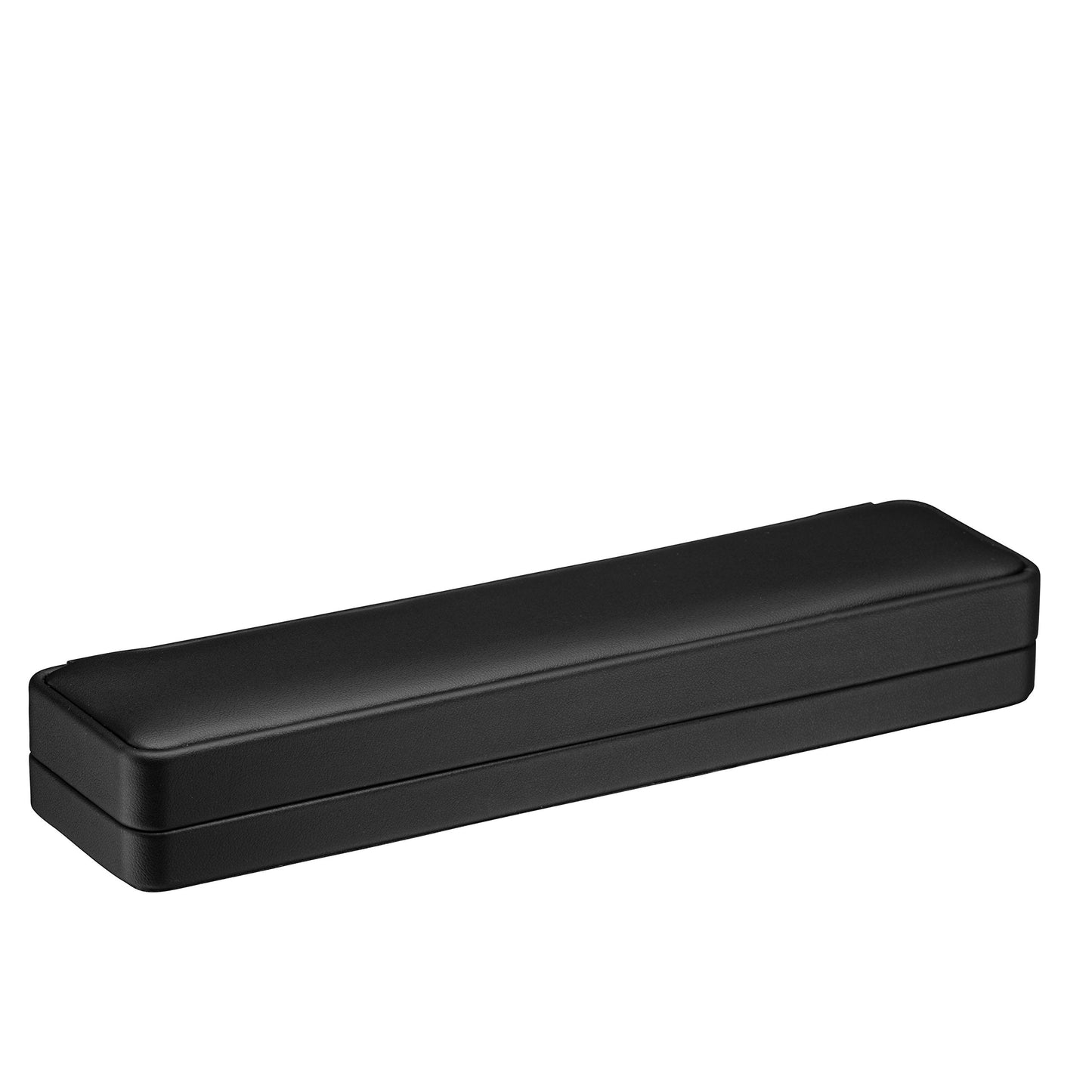 ALLURE - Rich Leatherette Bracelet Box, Premium Black Luxury Diamond Bracelet Case, Soft Velvet Interior. With Matching Black Interior Leather Ideal for Proposals, Engagement, Wedding Anniversary