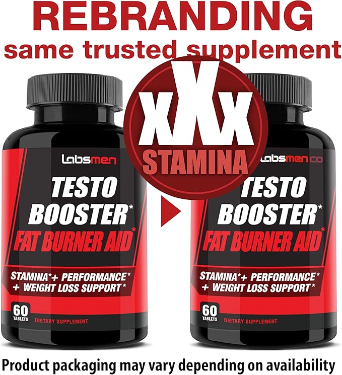 Natural Testosterone Booster for Men at Gym & Bedroom w/Horny Goat Weed & EGCG Green Tea Helps Boost Physical Performance, Restore Vitality and Support Weight Management - 60 Tablets