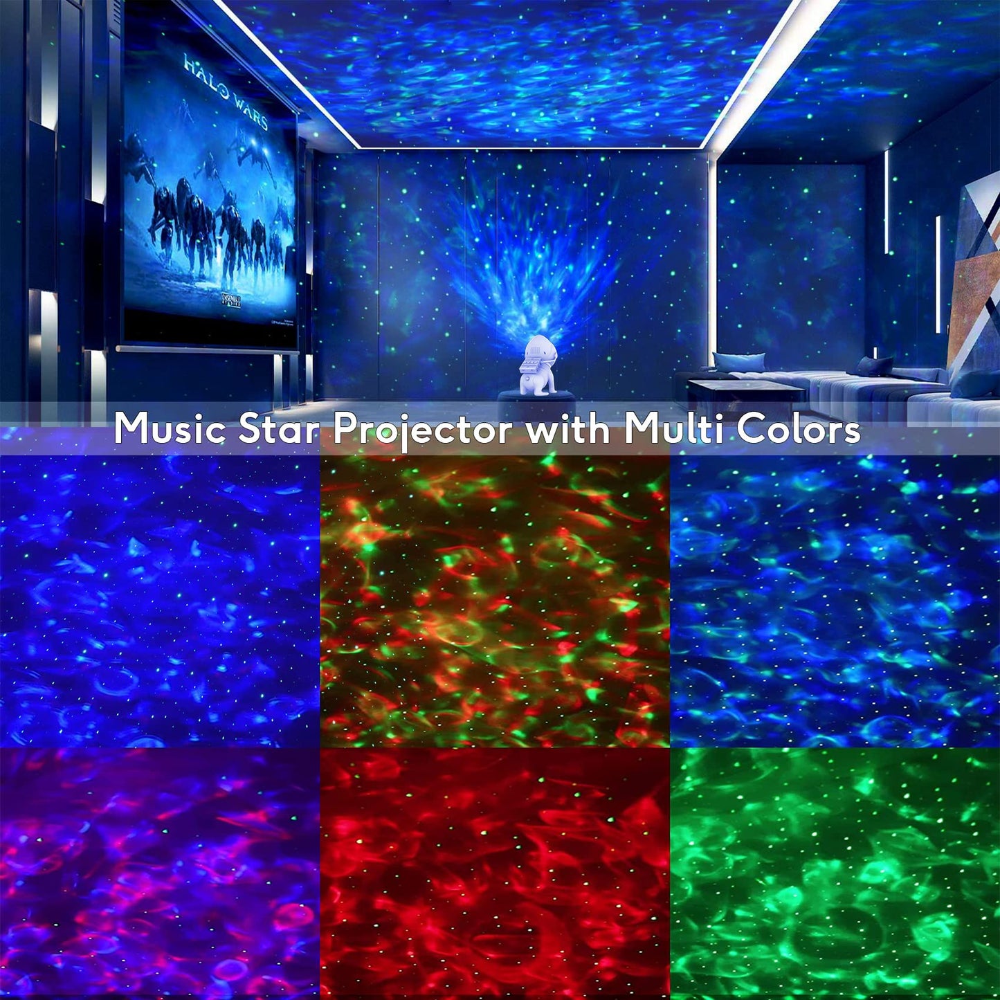 Star Projector Night Light Space Dog,Galaxy Projector LED Night Light Built-in Bluetooth Speaker,Smart APP Control,Timer and Remote,for Kids Adults Bedroom,Gifts for Christmas Birthdays