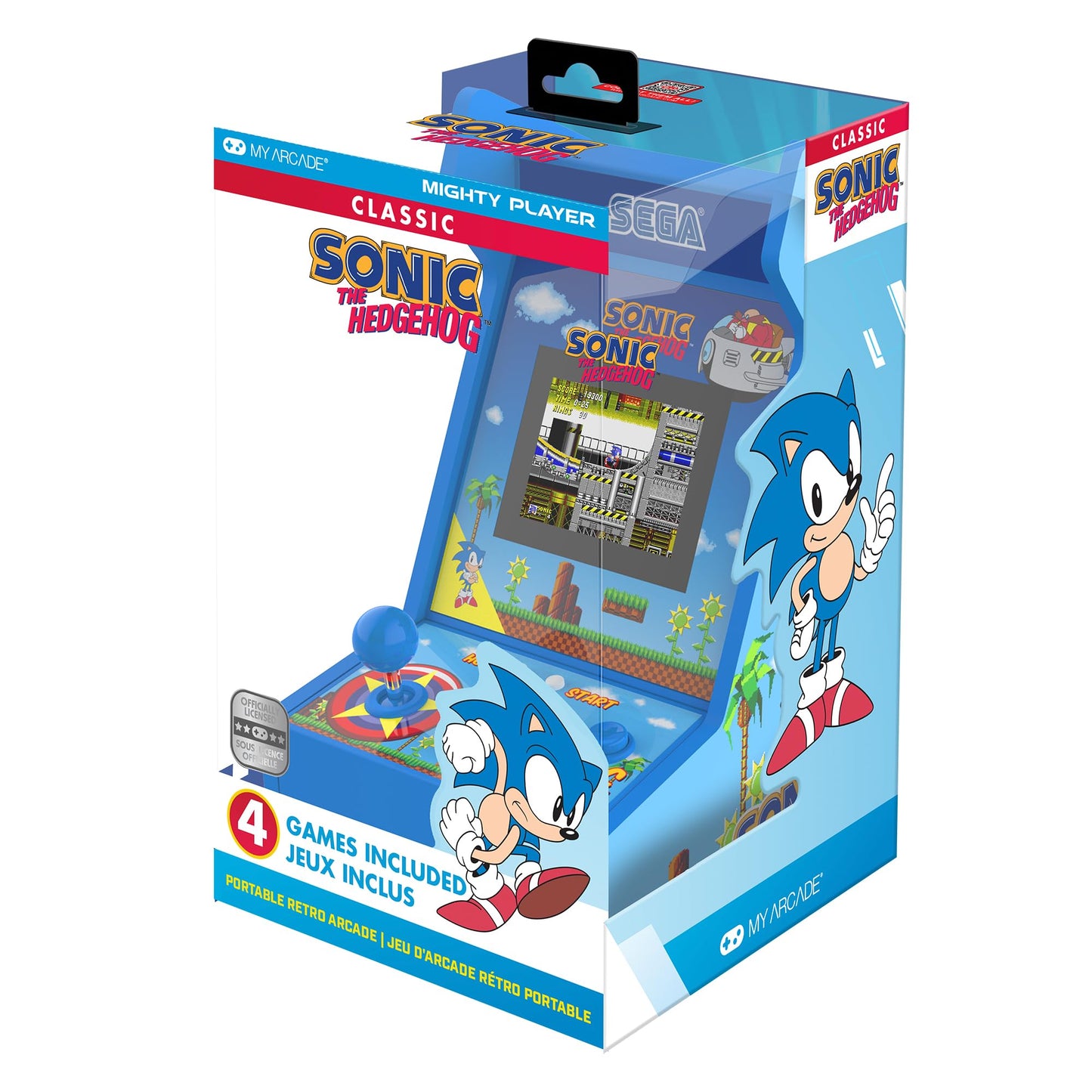 My Arcade Sonic The Hedgehog Mighty Player: Sega Retro Arcades, Sonic Games, 4 Classic Sega Games in 1, Sonic Toys