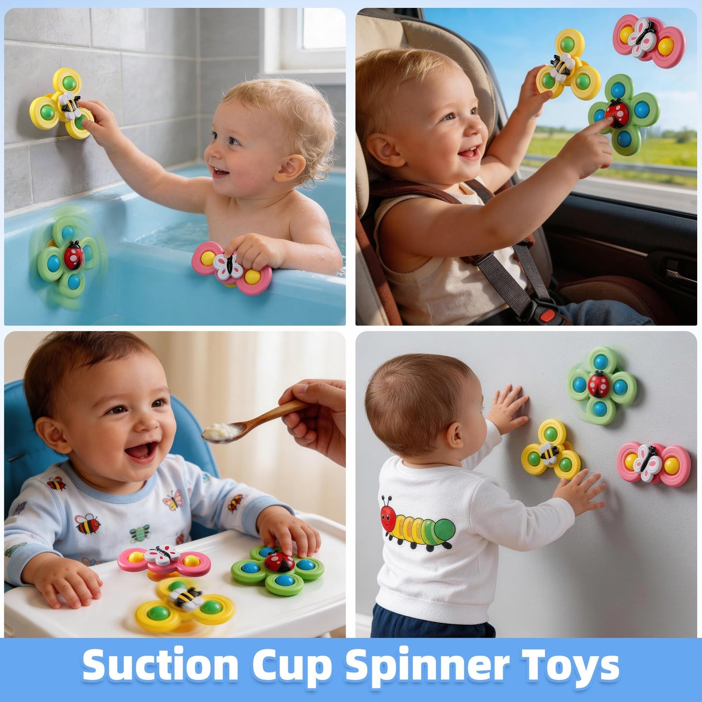 Plunack 6 in 1 Baby Toys 6 to 12 Months, Montessori Toy Infant Teething Babies Toy Stacking Blocks Rings Pull String Toy Sorter Sensory Bin