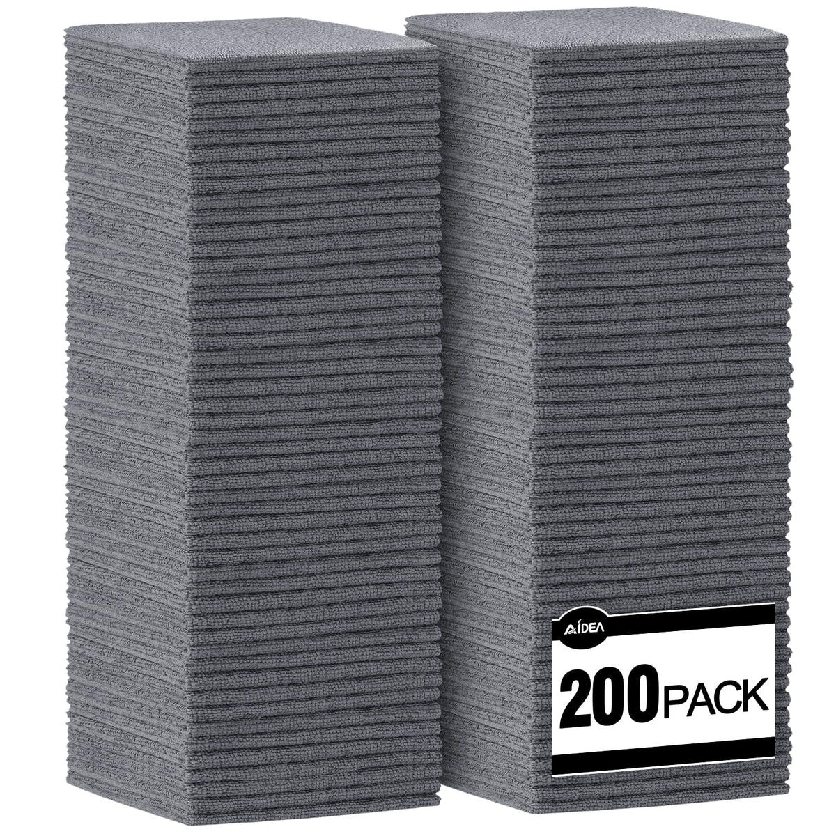 Microfiber Cleaning Cloth Grey (200 Count)