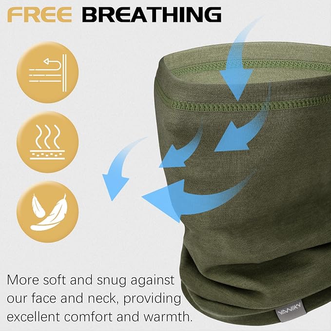 Neck Gaiter Winter Neck Warmer for Men & Women Windproof Face Mask for Cold Weather Breathable Ski Face Cover Scarf