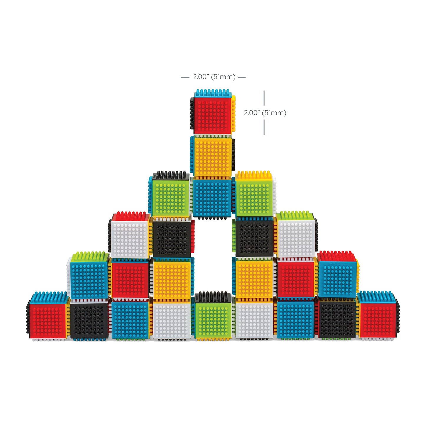 Infantino Press & Stay Sensory Blocks, Developmental Activity Blocks, 24-Piece Multicolor Stacking Toy Set for Babies & Toddlers 12 Months+