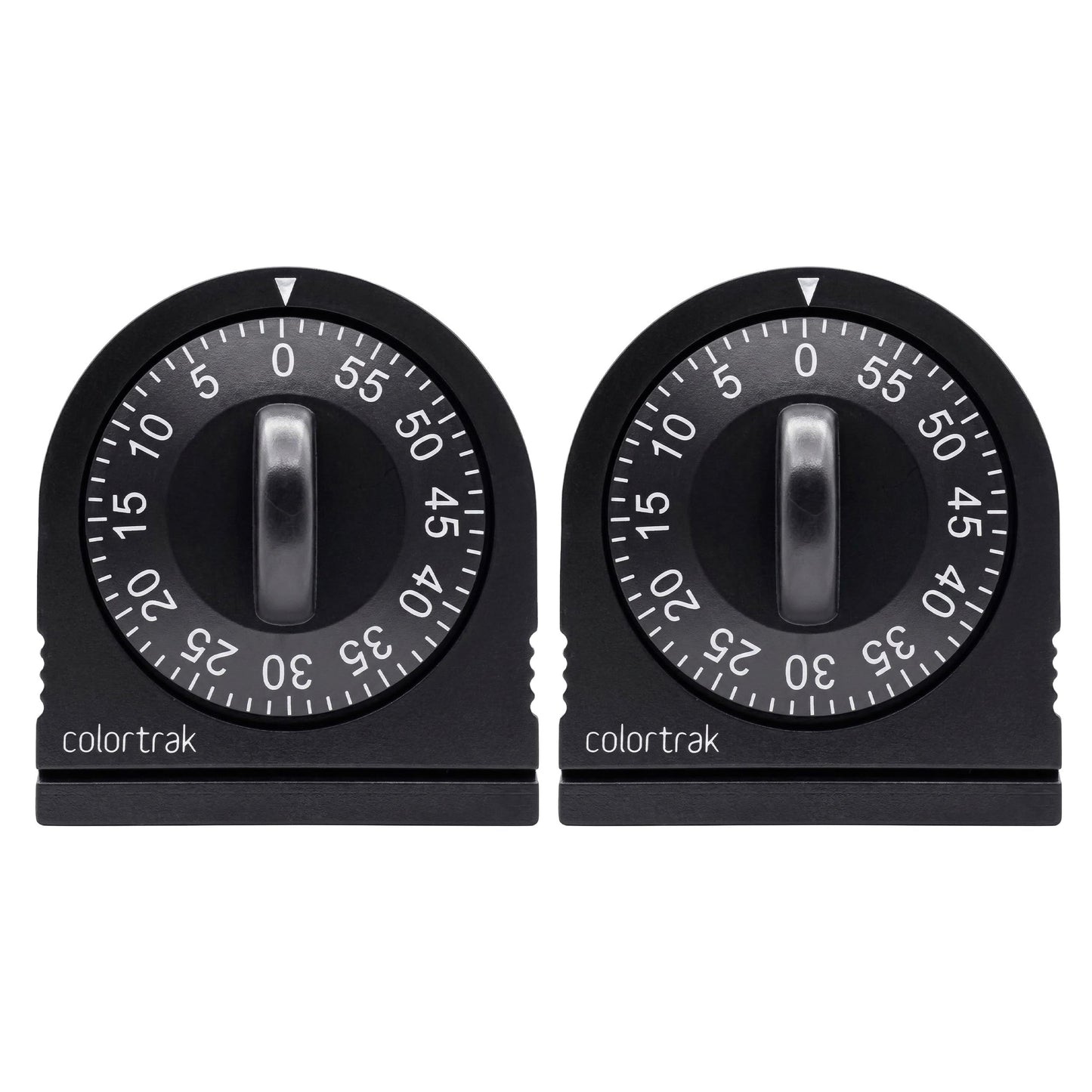 60 Minute Wind Up Timer (2 Pack) Visual Mechanical Timer, from 0 to 60 Minutes, for Kitchen, Hair Color Processing, Tanning Time, Kids' Home and Classroom Activities or Timeouts, Black