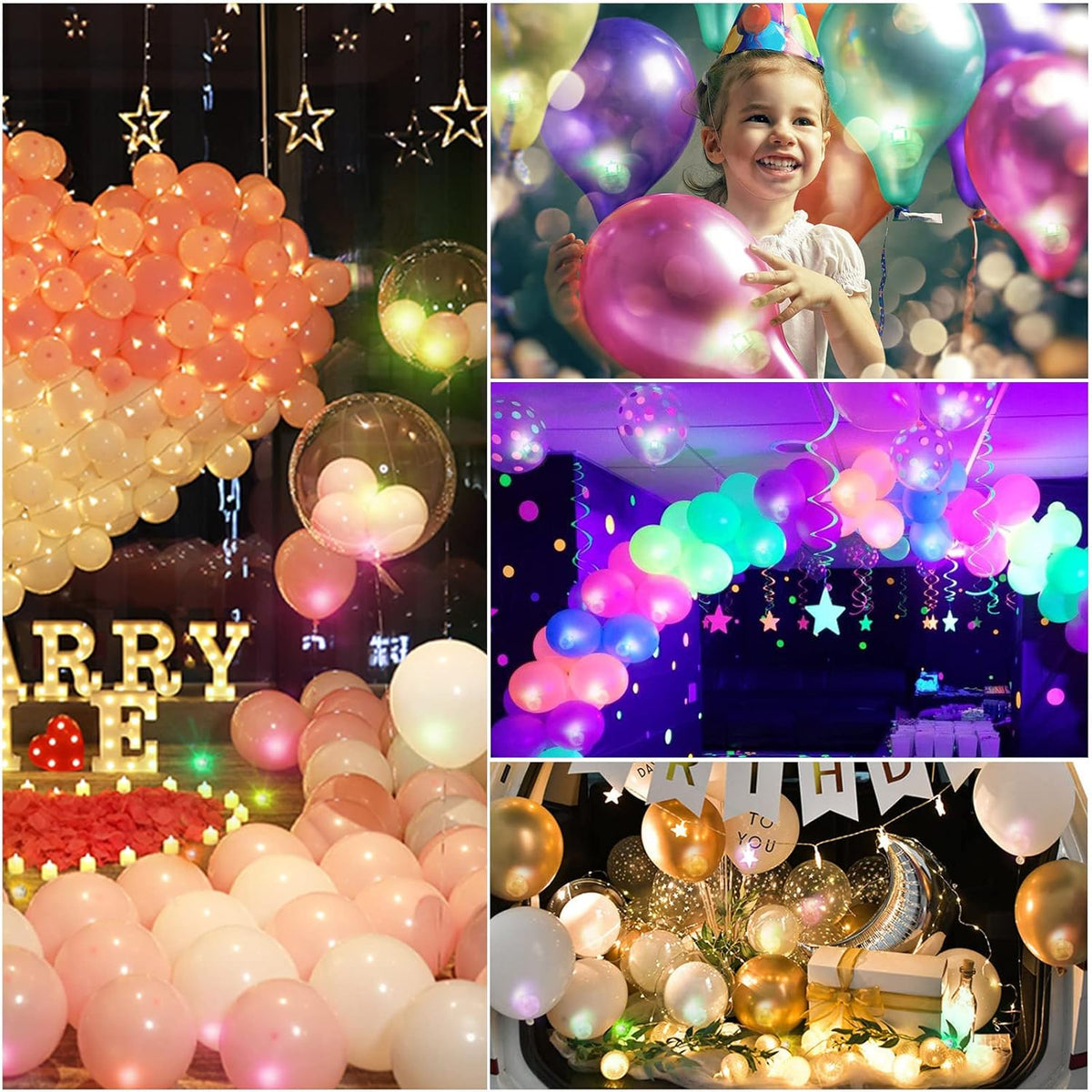 ZGWJ 100PCs Flash Mini Led Lights for Paper Lantern, Led Balloons Light up Balloons for Neon Party Lights Easter Eggs Christmas Halloween Birthday Party Wedding Decoration