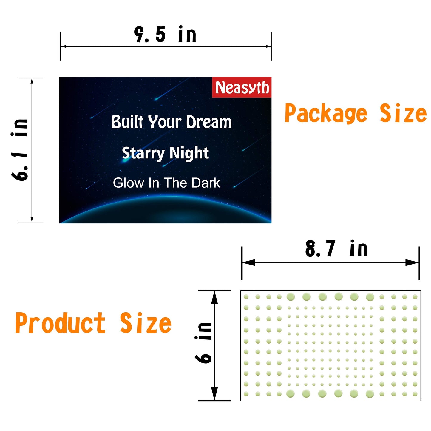 1230 PCS Glow in The Dark Stars Wall Stickers, 3D Adhesive Dots Decor Starry Sky Decor for Kids Bedroom or Birthday Gift,Beautiful Wall Decals (Green)