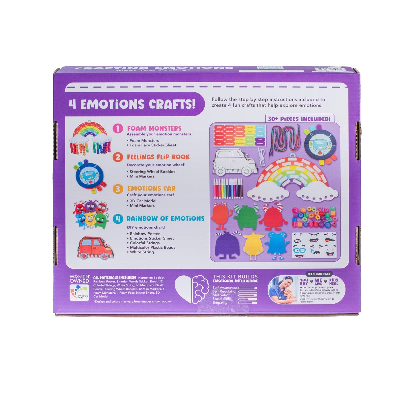 Open The Joy Crafting Your Emotions – DIY Emotional Awareness & Mindfulness Craft Kit for Kids – Creative Arts & Sensory Play for Emotional Regulation & Self-Expression – Ages 4 and Up
