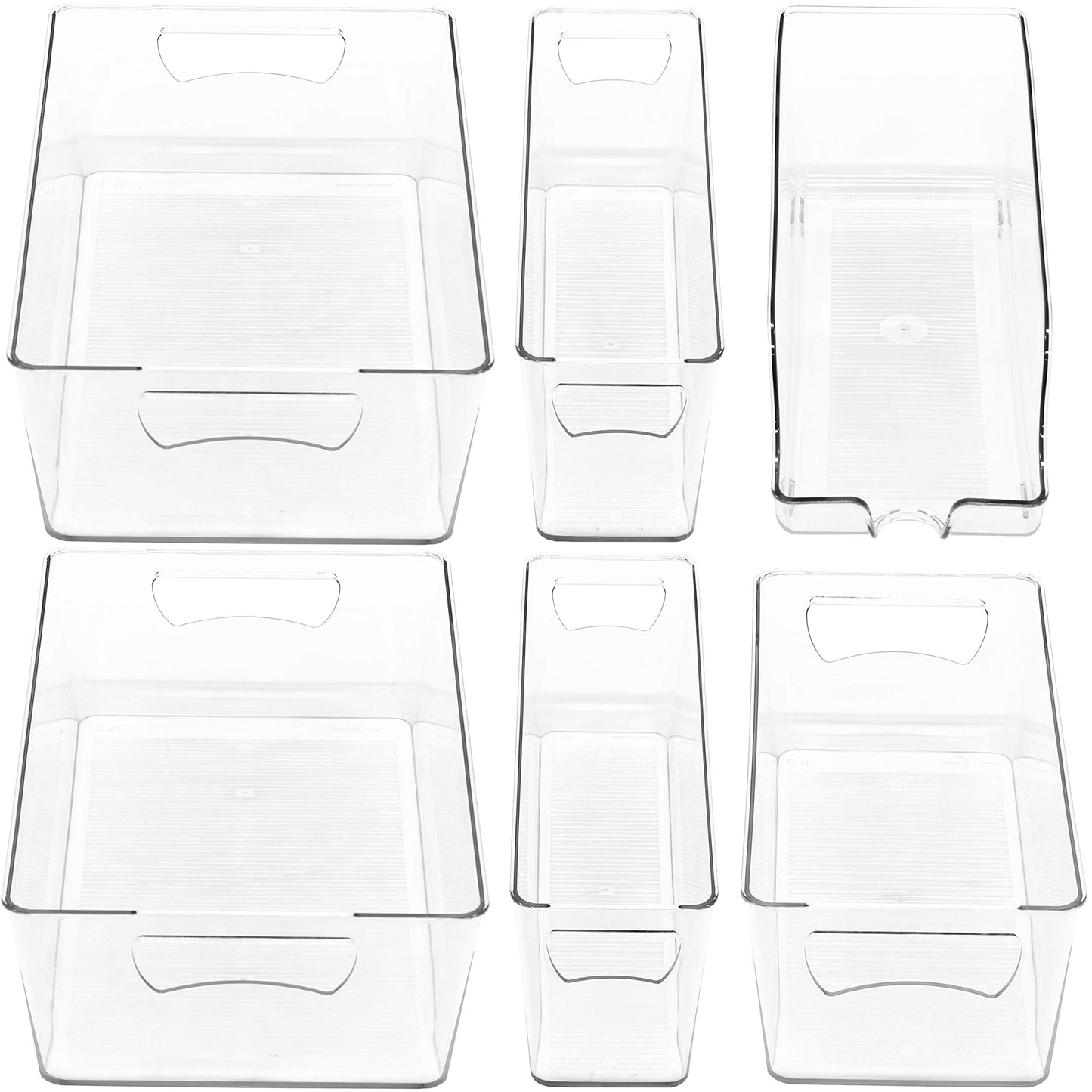 Simple Houseware Refrigerator Storage Organizer Bins, Assorted Set of 6