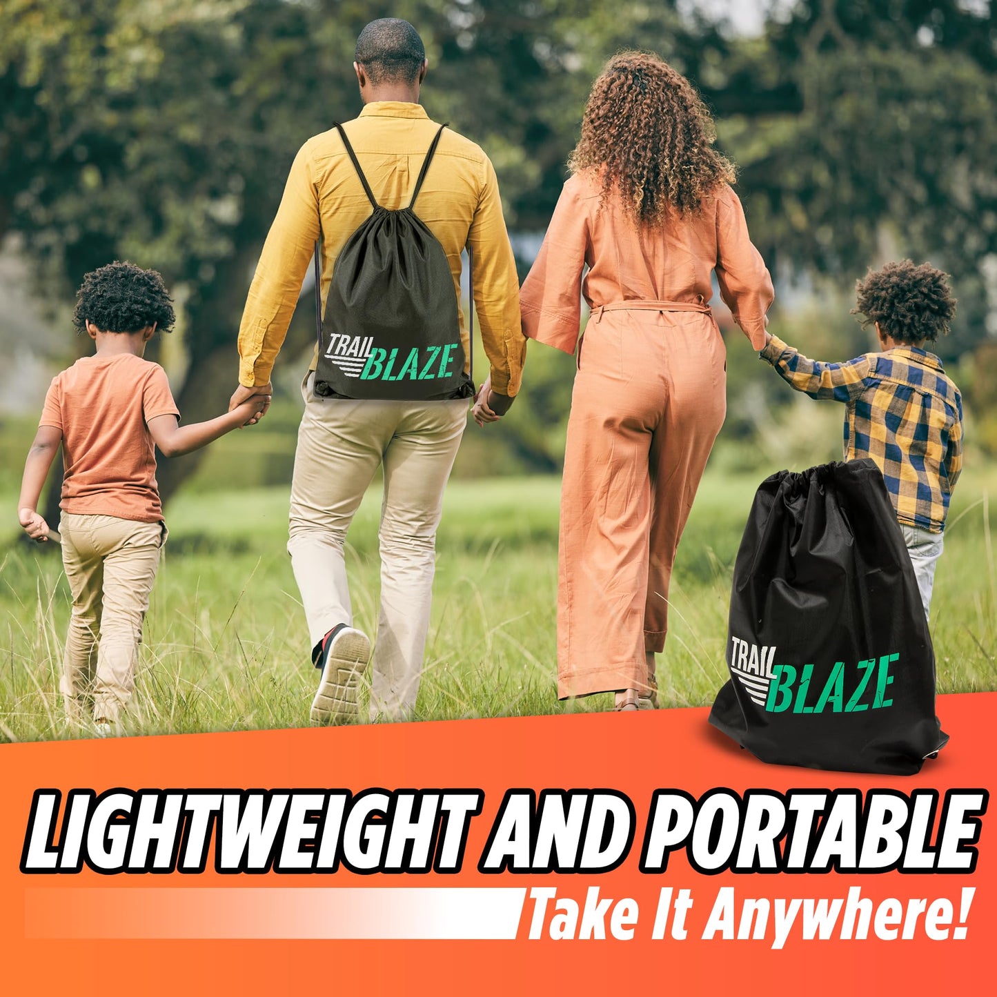 Complete Slackline Kit with Training Line - 60ft Slack Lines for Backyard for Kids and Adults, Wider Tree Protectors - Ninja Slackline Kit for Kids Outdoor Play Equipment (Complete Kit - Orange)